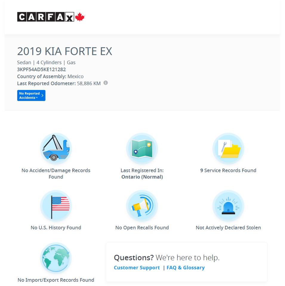 2019 Kia Forte EX+Lane Keep+Blind Spot+CLEAN CARFAX Photo2