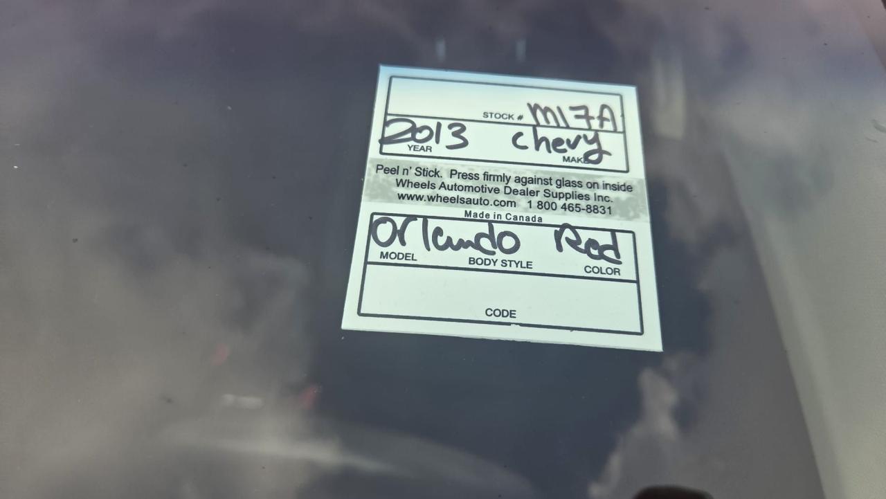 2013 Chevrolet Orlando LT, AUTO, 4 CYL, 7 PASSENGER, ONLY 58KMS, CERT Photo