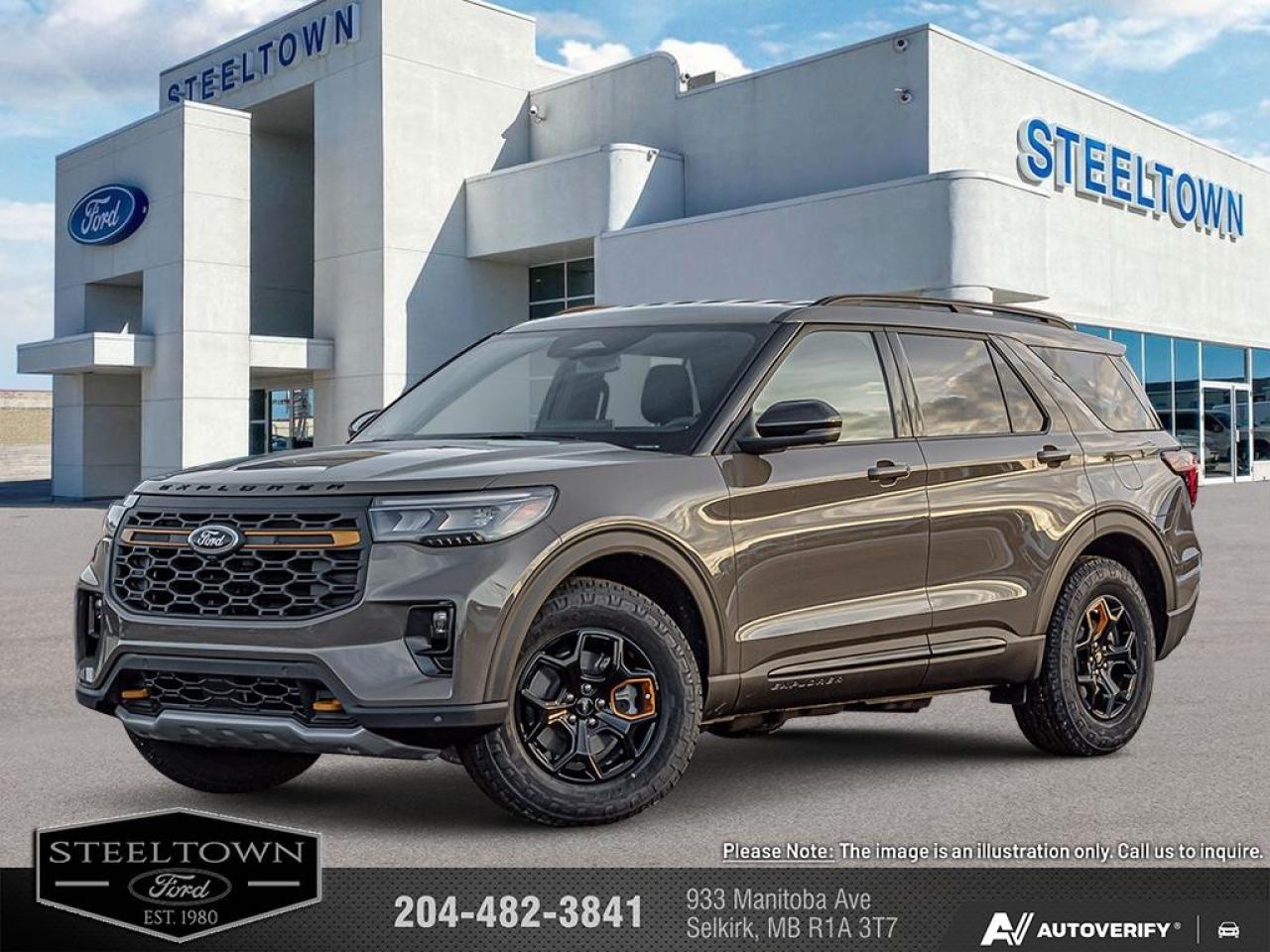 <b>Cooled Seats,  BlueCruise,  Navigation,  B&O Audio,  360 Camera!</b><br> <br> <br> <br>We value your TIME, we wont waste it or your gas is on us!   We offer extended test drives and if you cant make it out to us we will come straight to you!<br> <br>Treat your family to refined luxury and comfort in this capable 2026 Ford Explorer. <br> <br>This Ford Explorer is the ultimate lifestyle vehicle with plenty of style and space for all of your passengers and cargo. It has the hauling capabilities of a midsize SUV combined with strong off-road capabilities. Whether your next family adventure is to the grocery store or over a high mountain pass, the Ford Explorer was built to get you there with ease.<br> <br>This Marsh Grey SUV has an Automatic transmission and is powered by a 300HP 2.3L 4 Cylinder Engine. <br> <br> Our Explorers trim level is Tremor. This new Tremor trim is ready for your off-roading adventures, a limited slip differential, skid plates and other bespoke upgrades, and additional standard features such as BlueCruise 1.2, inbuilt navigation, Bang & Olufsen audio, an aerial view camera system and a heated steering wheel. Also standard include 20 aluminum wheels, FordPass Connect 5G mobile hotspot internet access, adaptive cruise control, smart device remote engine start, and a power liftgate for rear cargo access. On the inside, occupants are treated to ventilated and heated front seats, voice-activated dual-zone climate control, and a 13.2-inch infotainment screen with wireless Apple CarPlay and Android Auto. Safety features also include lane keep assist with lane departure warning, collision mitigation, automatic emergency braking, evasion assist, and rear parking sensors. This vehicle has been upgraded with the following features: Cooled Seats, BlueCruise, Navigation, B&O Audio, 360 Camera, Remote Start, Heated Steering Wheel.<br><br> View the original window sticker for this vehicle with this url <b><a href=http://www.windowsticker.forddirect.com/windowsticker.pdf?vin=1FMUK8JH3TGA83011 target=_blank>http://www.windowsticker.forddirect.com/windowsticker.pdf?vin=1FMUK8JH3TGA83011</a></b>.<br> <br>To apply right now for financing use this link: <a href=http://www.steeltownford.com/?https://CreditOnline.dealertrack.ca/Web/Default.aspx?Token=bf62ebad-31a4-49e3-93be-9b163c26b54c&La target=_blank>http://www.steeltownford.com/?https://CreditOnline.dealertrack.ca/Web/Default.aspx?Token=bf62ebad-31a4-49e3-93be-9b163c26b54c&La</a><br><br> <br/> Total  rebate of $1000 is reflected in the price.   Incentives expire 2026-02-02.  See dealer for details. <br> <br>Family owned and operated in Selkirk for 35 Years.  <br>Steeltown Ford is located just 20 minutes North of the Perimeter Hwy, with an onsite banking center that offers free consultations. <br>Ask about our special dealer rates available through all major banks and credit unions.<br>Dealer retains all rebates, plus taxes, govt fees and Steeltown Protect Plus.<br>Steeltown Ford Protect Plus includes:<br>- Life Time Tire Warranty <br>Dealer Permit # 1039<br><br><br> Come by and check out our fleet of 100+ used cars and trucks and 140+ new cars and trucks for sale in Selkirk.  o~o