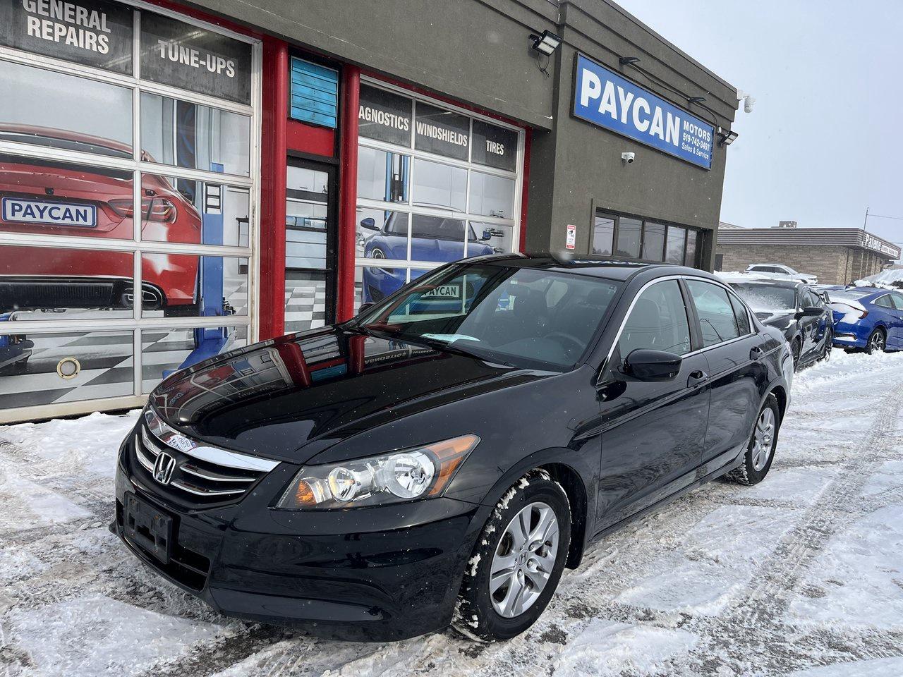 <p>YES 75000 ORIGINAL KM ON THIS 1 OWNER WITH NO ACCIDENTS - CLEAN CARFAX, NICE CLEAN RELIABLE HONDA ACCORD SPECIAL EDITION - IT LOOKS AND DRIVES GREAT AND SOLD FULLY CERTIFIED COME FOR TEST DRIVE OR CALL 5195706463 FOR AN APPOINTMENT .YOU CAN SEE ALL OUR INVENTORY PLS GO TO PAYCANMOTORS.CA</p>