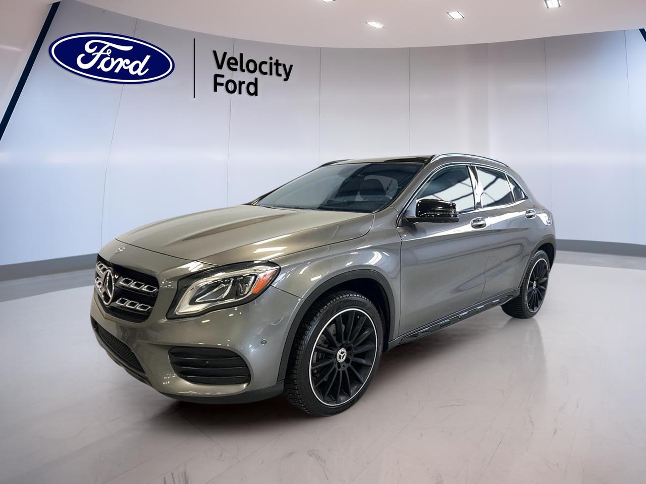 Meet the 2019 Mercedes-Benz GLA GLA 250 4MATIC SUV, now available used at Velocity Ford in Moose Jaw. Finished in grey with 4 doors, it brings a premium feel in a compact size thats easy to park and easy to live with. With 80,497 km, a 2.0 L gas engine, and an automatic transmission, its ready for daily drives and weekend plans.

This 2019 Mercedes-Benz GLA GLA 250 4MATIC SUV is built to keep your drive calm and confident. You get practical features that make a real difference in traffic, on the highway, and in tight lots. From smart visibility aids to added cabin comfort, its a well-rounded choice for drivers who want luxury without the bulk.

ADVANCED SAFETY FEATURES  
»» Anti-Lock Braking System for controlled stops  
»» Stability Control helps maintain steady handling  
»» Driver and passenger airbags included  
»» Backup camera for easier reversing  

PERFORMANCE AND EFFICIENCY  
»» 2.0 L gas engine power  
»» Automatic transmission with dual shift mode  
»» 7-speed automatic transmission for smoothness  
»» Tire pressure monitoring supports safer driving  

COMFORT AND CONVENIENCE  
»» Dual-zone automatic climate control comfort  
»» Heated front seats for cold days  
»» Power windows and power steering  
»» Memory seat settings for quick setup  

TECHNONOLGY AND CONNECTIVITY  
»» Bluetooth integration for hands-free calling  
»» Steering wheel audio controls included  
»» HD Radio for clearer sound  
»» Push button start for quick getaways  

CARGO SPACE  
»» Rear trunk access for easy loading  
»» Cargo cover helps keep items hidden  
»» Power liftgate for hands-free convenience  
»» Remote trunk release from inside  

WHAT OTHER OWNERS LIKE  
»» Compact size with easy maneuvering  
»» Heated seats and dual-zone comfort  
»» Confident feel from stability control  
»» Simple Bluetooth and audio controls  

This 2019 Mercedes-Benz GLA GLA 250 4MATIC SUVs VIN is: WDCTG4GB4KJ571263.