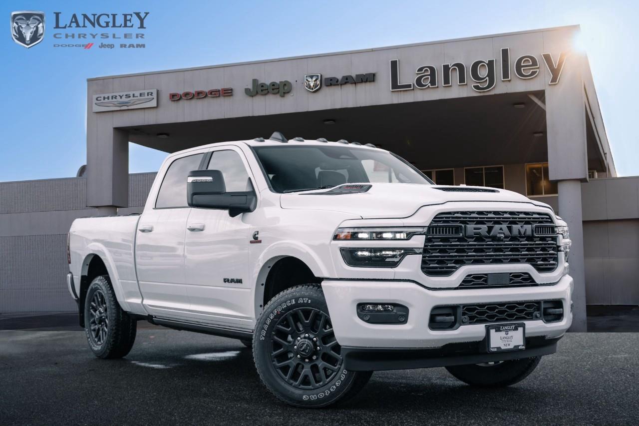 <p><strong>2026 RAM 3500 LIMITED 4X4 CREW CAB 6'4" BOX</strong></p><p>The 2026 Ram 3500 Limited is the ultimate heavy-duty workhorse, combining best-in-class diesel torque with an ultra-premium cabin. Equipped with the High-Output Cummins engine, this configuration is engineered for extreme towing and maximum luxury. </p><p></p><ul><li><p><strong>Engine</strong>: 6.7L High-Output Cummins® Turbo Diesel I6 </p><p></p></li><li><p><strong>Horsepower</strong>: 430 hp @ 2,800 rpm </p><p></p></li><li><p><strong>Torque</strong>: 1,075 lb-ft @ 1,800 rpm </p><p></p></li><li><p><strong>Max Towing</strong>: Up to 36,610 lbs (Gooseneck) / 23,000 lbs (Conventional) </p><p></p></li><li><p><strong>Transmission</strong>: AISIN® 6-Speed Heavy-Duty Automatic</p></li><li><p><strong>Key Features</strong>: 14.5-inch Uconnect® 5 NAV Touchscreen, 17-Speaker Harman Kardon® Premium Audio, Power Deployable Running Boards, and 100% Leather Seating with Real Wood/Aluminum Accents. </p><p></p></li></ul><p>Come book a test drive at Langley Chrysler, conveniently located in Langley, British Columbia.</p>*All new vehicle purchases are plus the PDI accessory installs and any price increases provided by the manufacturer. For trucks the accessories will include wheel locks, spray-in liners, and mud flaps. For all other vehicles, wheel locks are standard, other equipment may apply. Confirm with the dealer.

<p>*All prices are net of all manufacturer incentives and/or rebates and are subject to change by the manufacturer without notice. All prices plus applicable taxes, applicable environmental recovery charges, documentation of $599 and full tank of fuel surcharge of $76 if a full tank is chosen.<br />Other items available that are not included in the above price:<br />Tire & Rim Protection and Key fob insurance starting from $599<br />Service contracts (extended warranties) for up to 7 years and 200,000 kms starting from $599<br />Custom vehicle accessory packages, mudflaps and deflectors, tire and rim packages, lift kits, exhaust kits and tonneau covers, canopies and much more that can be added to your payment at time of purchase<br />Undercoating, rust modules, and full protection packages starting from $199<br />Flexible life, disability and critical illness insurances to protect portions of or the entire length of vehicle loan?im?im<br />Financing Fee of $500 when applicable<br />Prices shown are determined using the largest available rebates and incentives and may not qualify for special APR finance offers. See dealer for details. This is a limited time offer.</p>