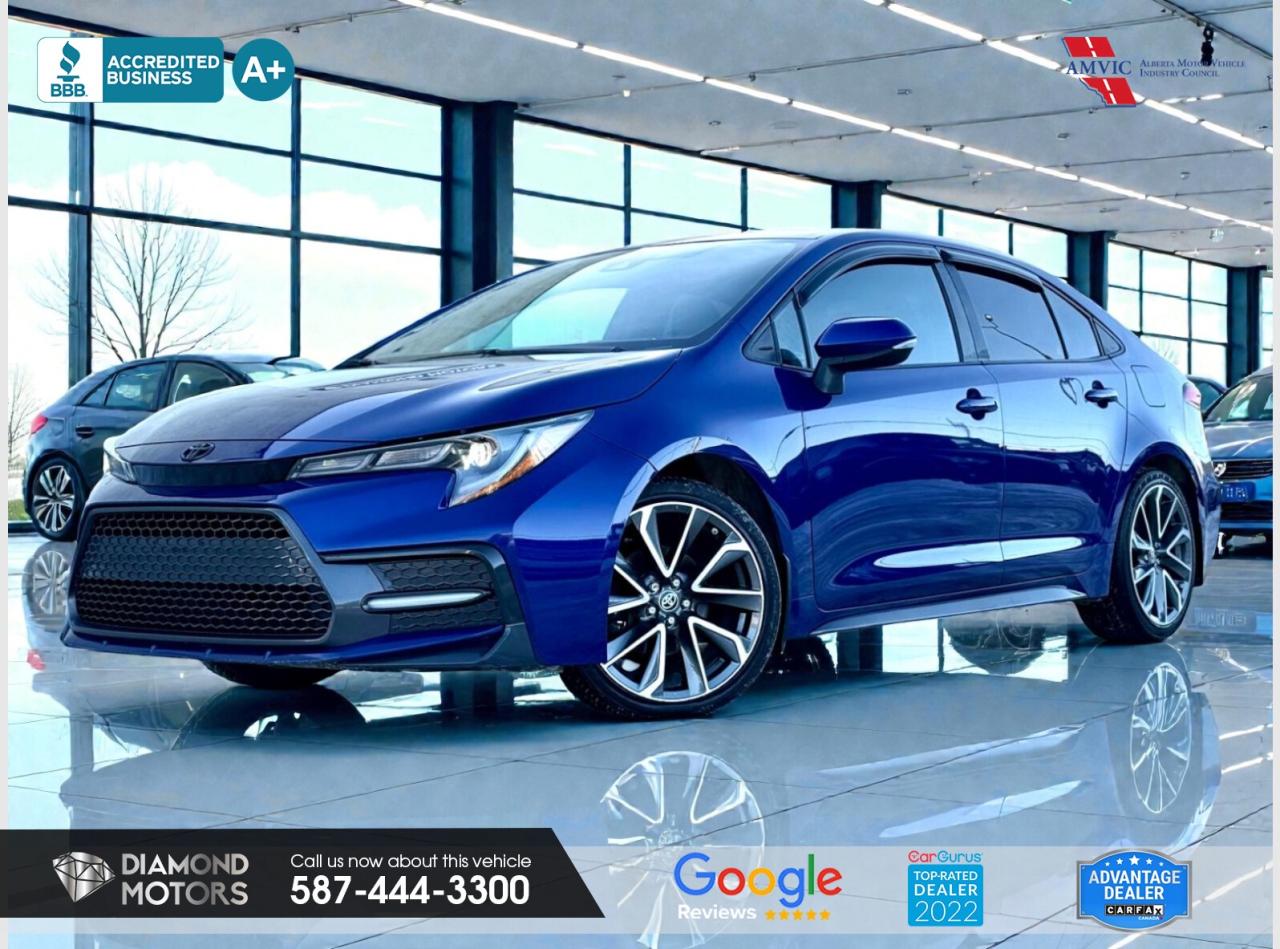 2L 4 CYLINDER ENGINE, NO ACCIDENTS, SUNROOF, ADAPTIVE CRUISE CONTROL, LANE ASSIST, HEATED SEATS, HEATED STEERING WHEEL, KEYLESS ENTRY, WIRELESS CHARGER, BACKUP CAMERA, BLUETOOTH, PUSH START, AND MUCH MORE! <br/> <br/> <br/> Now Available: 2022 Toyota Corolla SE Blue has 95,748 KM on it. 2L 4 Cylinder Engine engine, Front-Wheel Drive, CVT transmission, 5 Seater passengers, on special price for $24,900.00. <br/> <br/> <br/> Book your appointment today for Test Drive. We offer contactless Test drives & Virtual Walkarounds. Stock Number: 25337 <br/> Disclosure: This vehicle was previously registered in BC. Vehicle has passed all required inspections in Alberta. <br/> At Diamond Motors, we are dedicated to providing you with an outstanding car-buying experience, offering quality pre-owned vehicles at prices that fit your budget. Our transparent and honest approach means you can expect straightforward guidance without any high-pressure sales tactics. We believe in building lasting relationships with our customers by offering personalized service tailored to your needs. From the moment you step onto our lot, our team is here to support you every step of the way, ensuring you leave confident in your decision. Trust, integrity, and customer satisfaction are the foundation of everything we do. <br/> <br/> <br/> Why Choose Diamond Motors?<br/> <br/> Certified Pre-Owned Vehicles <br/> Family Owned & Operated <br/> 100+ Vehicles in Stock <br/> Finance & Extended Warranty Available <br/> Transparent Pricing <br/> Inspection & Carfax Provided <br/> No-Pressure Buying Experience <br/> Full Disclosure Guaranteed <br/> Top Google Rated Dealership <br/> Trade-Ins Welcome <br/> AMVIC Licensed & BBB Accredited <br/> CarGurus Top-Rated Dealer (2022 & 2024) <br/> <br/> <br/> Phone to schedule an appointment @ 587-444-3300 or simply browse our inventory online www.diamondmotors.ca or come and see us at our location at <br/> 3403 93 street NW, Edmonton, T6E 6A4 <br/> <br/> <br/> To view the rest of our inventory: <br/> www.diamondmotors.ca/inventory <br/> <br/> <br/> This dealership provides all required disclosures in accordance with AMVIC regulations. A completed Mechanical Fitness Assessment and its associated inspection work order will be supplied with every vehicle. A Carfax (or equivalent) vehicle history report will also be provided, including available information on previous damage, accident history, stolen or salvage status, and jurisdictional records. <br/> Customers are encouraged to review all vehicle features, options, and equipment for accuracy prior to purchase. <br/>