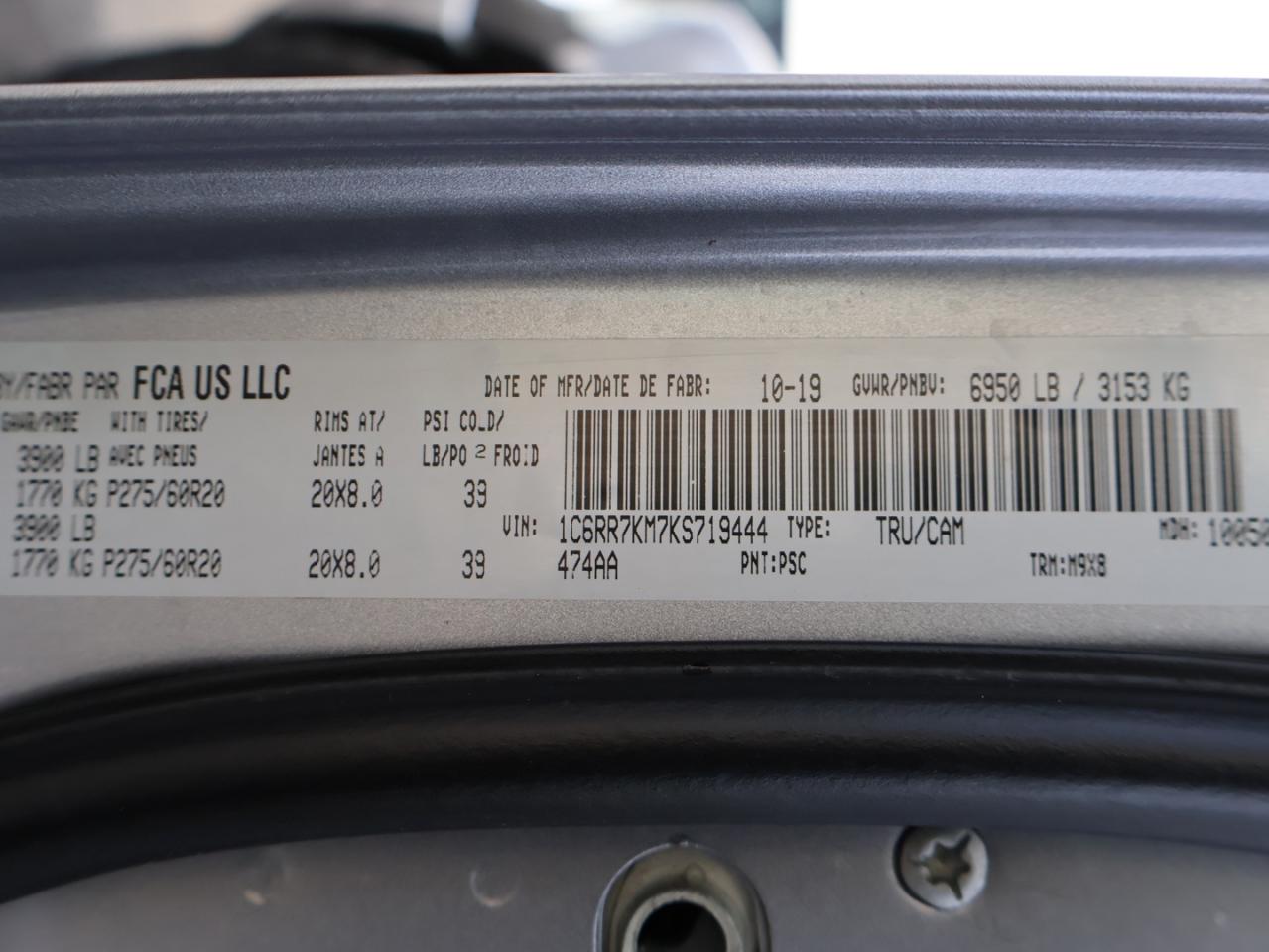 2019 RAM 1500 TRADESMAN CREW 4WD DIESEL *ACCIDENT FREE* CAMERA NAV BLUETOOTH CRUISE ALLOYS Photo