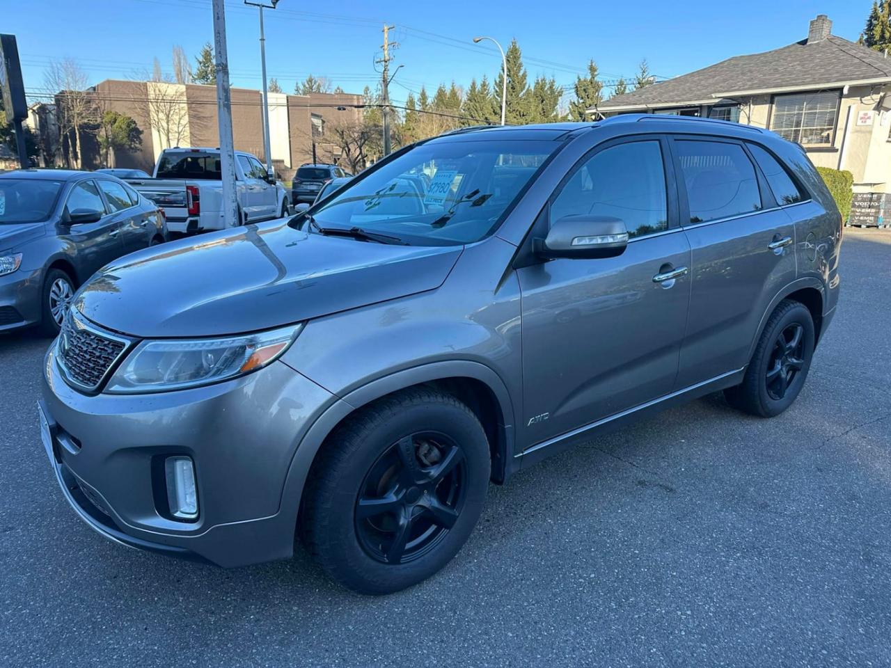 <div><div><div><div><div><div><p> <strong>2014 Kia Sorento SX GDI V6 AWD</strong> <br>Power, comfort, and all-season confidence  this ones loaded! </p><p> <strong>Key Highlights:</strong><br>  <strong>AWD + V6 Power</strong>  Ready for all road conditions<br>  <strong>222,443 KM</strong>  Well-equipped and road-proven<br>  <strong>Heated & Cooled Leather Seats</strong> + Heated Steering Wheel<br>  <strong>Reverse Camera + Navigation</strong>  Easy driving, every trip<br>  <strong>Bluetooth Connectivity</strong>  Stay connected on the go<br>  <strong>Blind Spot Monitoring</strong>  Extra peace of mind<br>  <strong>Cruise Control & Tilt Steering</strong>  Smooth highway cruising<br>  <strong>Power Windows, Locks, Mirrors & Seats</strong><br>  <strong>Air Conditioning</strong><br>  <strong>Automatic Transmission | 5 Passenger SUV</strong></p></div></div></div></div></div></div><span id=jodit-selection_marker_1769211300826_8948401579377337 data-jodit-selection_marker=start style=line-height: 0; display: none;></span> <p><br></p><p>Excellent, Affordable Lubrico Warranty Options Available on ALL Vehicles!</p><p><span style=background-color: rgba(var(--bs-white-rgb),var(--bs-bg-opacity)); color: var(--bs-body-color); font-family: open-sans, -apple-system, BlinkMacSystemFont, "Segoe UI", Roboto, Oxygen, Ubuntu, Cantarell, "Fira Sans", "Droid Sans", "Helvetica Neue", sans-serif; font-size: var(--bs-body-font-size); font-weight: var(--bs-body-font-weight); text-align: var(--bs-body-text-align);>All Vehicles are Safety Inspected by a 3rd Party Inspection Service.&nbsp;</span><br><br>We speak English, French, German, Punjabi, Hindi and Urdu Language!&nbsp;</p><p><br>We are proud to have sold over 15,000 vehicles to our customers throughout B.C. from this same&nbsp;location in Surrey.<span id=jodit-selection_marker_1747949601815_3502933354387793 data-jodit-selection_marker=start style=line-height: 0; display: none;></span></p><p><br>What Makes Us Different? <br>All of our vehicles have been sent to us from new car dealerships. They are all trade-ins and we are a large remarketing centre for the lower mainland new car dealerships. We do not purchase vehicles at auctions or from private sales. <br> <br>Administration Fee of $450<br> <br>Disclaimer: <br>Vehicle options are inputted from a VIN decoder. As we make our best effort to ensure all details are accurate we can not guarantee the information that is decoded from the VIN. Please verify any options before purchasing the vehicle. <br> <br>B.C. Dealers Trade-In Centre <br>14458 104th Ave. <br>Surrey, BC <br>V3R1L9 <br>DL# 26220</p><p> <br> </p><p>6-0-4-5-8-5-1-8-3-1</p>