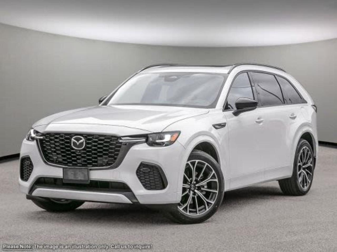 Discover the all-new 2026 Mazda CX-70 MHEV GS-L AWD  where innovation meets elegance. Powered by a 3.3L e-SKYACTIV-G mild hybrid turbocharged engine paired with an advanced 8-speed automatic transmission and full-time AWD, this SUV delivers exhilarating performance and impressive efficiency. Experience luxurious comfort with heated front bucket seats upholstered in premium leatherette, a spacious black interior, and dual-zone climate control, ensuring every drive is as relaxing as it is thrilling. Stay connected and entertained through the Mazda Connect infotainment system with a stunning 12.3-inch touchscreen, wireless charging, and multiple USB ports. Safety is paramount with 10 airbags, lane departure prevention, blind spot monitoring, and pedestrian impact preventiongiving you complete peace of mind. Elevate your daily drive and adventures alike with the 2026 Mazda CX-70 GS-L  sophisticated, capable, and ready to take you anywhere. Schedule your test drive today!Go Mazda is an AMVIC licensed business.Please note that a new administration fee from Mazda Canada of $795 will apply to finance and cash purchases. effective February 1, 2024.