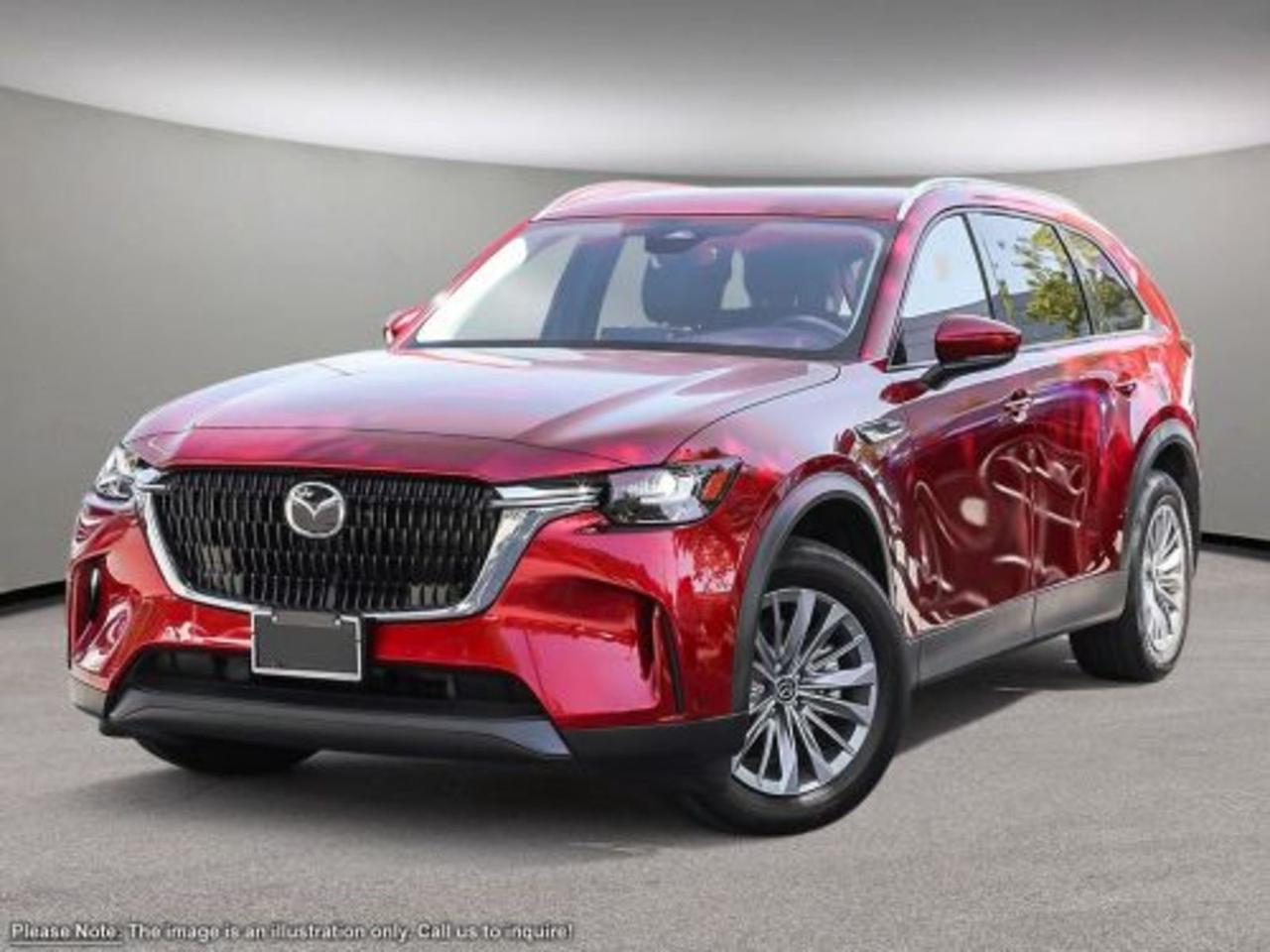Introducing the striking 2026 Mazda CX-90 PHEV GS-L AWD in Radiant Red with a sleek Black interior  the perfect blend of style, performance, and advanced hybrid technology. Powered by a 2.5L e-SKYACTIV PHEV inline-4 paired with an 8-speed automatic transmission and all-wheel drive, it delivers both efficient power and confident handling on any road.Enjoy luxurious comfort with heated front bucket seats in premium leatherette, plus dual-zone automatic climate control that keeps every passenger comfortable. Stay connected and entertained with the 12.3-inch touchscreen featuring Mazda Harmonic Acoustics audio and wireless smart device integration.Safety is paramount with 10 airbags, lane departure prevention, blind spot warning, forward collision mitigation, and rear parking sensors equipped to keep you and your family secure. The versatile 7-passenger seating ensures room for all with flexible cargo space for your adventures.Experience smooth driving with drive-selectable modes, regenerative braking, hill start assist, and advanced electronic stability control. Plus, features like power liftgate, power-adjustable mirrors, and smart key with push-button start add unrivaled convenience.The 2026 Mazda CX-90 PHEV GS-L AWD  where cutting-edge hybrid performance meets premium comfort and safety. Schedule your test drive today and step into the future of driving with Mazda.Go Mazda is an AMVIC licensed business.Please note that a new administration fee from Mazda Canada of $795 will apply to finance and cash purchases. effective February 1, 2024.