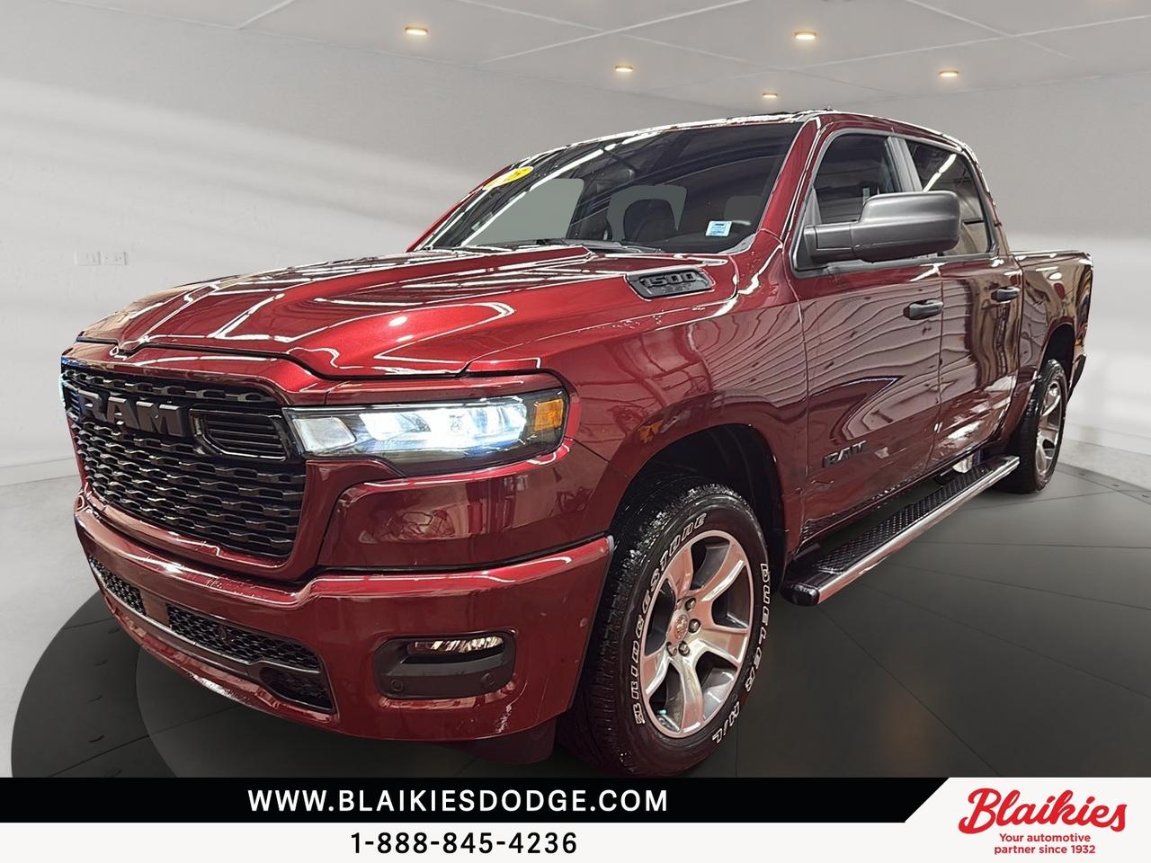 2025 Ram 1500 Sport Appearance Package | Low KM

This 2025 Ram 1500 Sport Appearance Package combines rugged capability with eye-catching style, finished in bold red and showing only 8,315 km. With 4x4 performance, a fuel-saving hybrid assist system, and upgraded packages like the Sport Appearance and Bed Utility groups, its built to work and look sharp doing it.

Key Features:

Uconnect 5 with 8.4-inch display and SiriusXM

Sport Appearance Package with body-colour bumpers

ParkSense front and rear sensors with backup camera

Adaptive cruise control and blind-spot monitoring

MOPAR spray-in bedliner and deployable bed step

Trailer brake control and Class IV hitch

This Ram 1500 is ready for any journey, blending performance, comfort, and modern features. Contact Blaikies Dodge for more details or to schedule a test drive today. Enjoy the convenience of viewing a free CarFax report without submitting personal information. Visit Blaikies Dodge for more details or click to schedule a test drive!