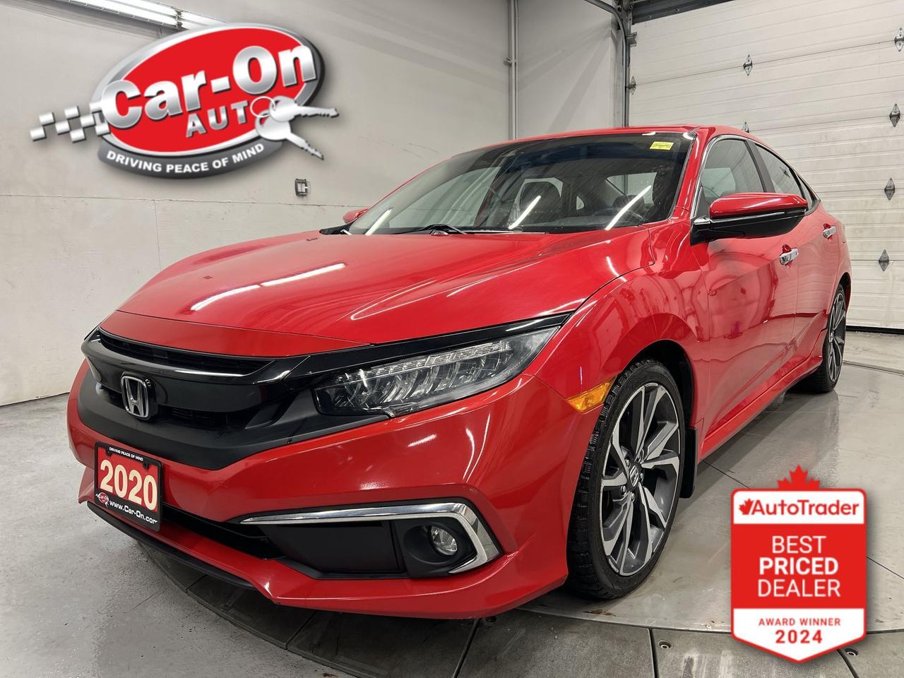 ONLY 66000KMS!! TOP OF THE LINE TOURING!! Leather, sunroof, heated front & rear seats, Android Auto/ Apple CarPlay, 7-inch touchscreen display w/ navigation, remote start,18-inch alloys, blind spot monitor, lane keep assist, pre-collision system, adaptive cruise control, backup camera, wireless charger, dual-zone climate control, rain-sensing wipers, keyless entry w/ push start, full power group incl. power driver & passenger seat, garage door opener, automatic headlights, auto-dimming rearview mirror, leather-wrapped steering wheel, Bluetooth and Sirius XM!!