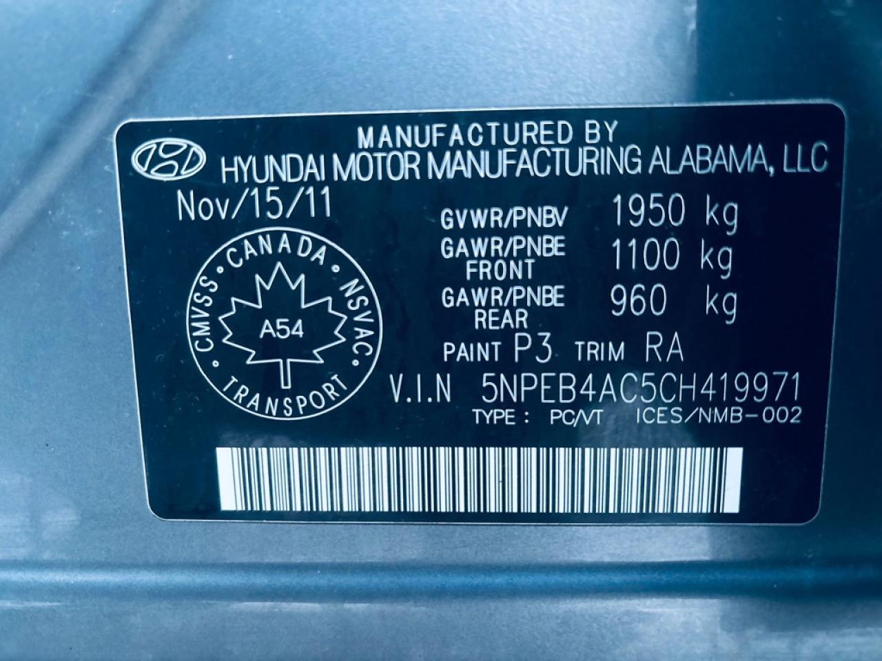 2012 Hyundai Sonata GLS 4dr Sedan Automatic Photo