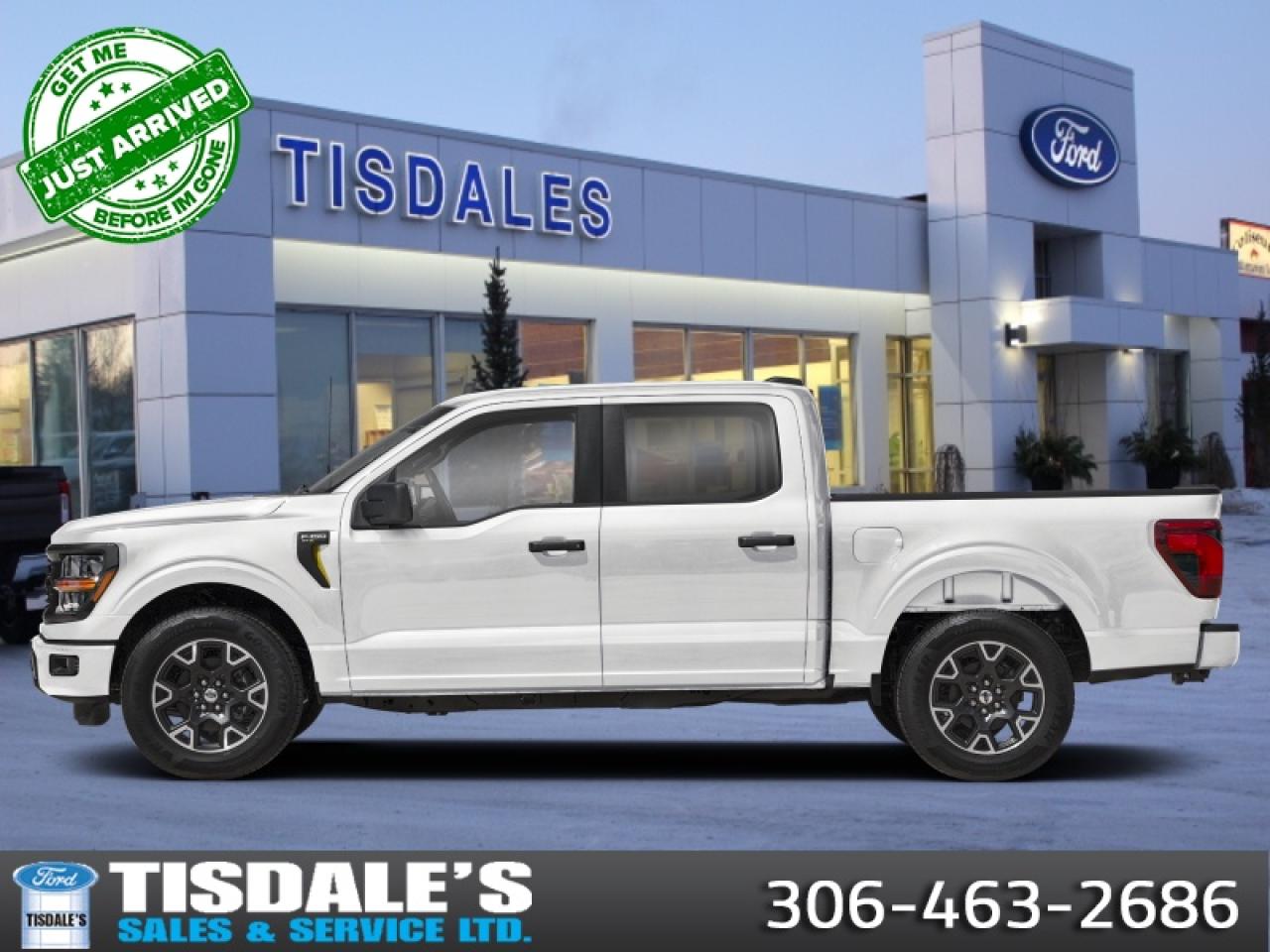 <b>STX Appearance Package, 20 Wheels!</b><br> <br> <br> <br>Check out the large selection of new Fords at Tisdales today!<br> <br>A true class leader in towing and hauling capabilities, this 2025 Ford F-150 isnt your usual work truck, but the best in the business. <br> <br>Just as you mold, strengthen and adapt to fit your lifestyle, the truck you own should do the same. The Ford F-150 puts productivity, practicality and reliability at the forefront, with a host of convenience and tech features as well as rock-solid build quality, ensuring that all of your day-to-day activities are a breeze. Theres one for the working warrior, the long hauler and the fanatic. No matter who you are and what you do with your truck, F-150 doesnt miss.<br> <br>This Oxford White Crew Cab 4X4 pickup has an Automatic transmission and is powered by a 325HP 2.7L V6 Cylinder Engine. <br> <br> Our F-150s trim level is STX. This STX trim steps things up with upgraded aluminum wheels, along with great standard features such as class IV tow equipment with trailer sway control, remote keyless entry, cargo box lighting, and a 12-inch infotainment screen powered by SYNC 4 featuring SiriusXM satellite radio, Apple CarPlay, Android Auto and FordPass Connect 5G internet hotspot. Safety features also include blind spot detection, lane keep assist with lane departure warning, front and rear collision mitigation and automatic emergency braking. This vehicle has been upgraded with the following features: STX Appearance Package, 20 Wheels.<br><br> View the original window sticker for this vehicle with this url <b><a href=http://www.windowsticker.forddirect.com/windowsticker.pdf?vin=1FTEW2LP9SKE82807 target=_blank>http://www.windowsticker.forddirect.com/windowsticker.pdf?vin=1FTEW2LP9SKE82807</a></b>.<br> <br>To apply right now for financing use this link: <a href=http://www.tisdales.com/shopping-tools/apply-for-credit.html target=_blank>http://www.tisdales.com/shopping-tools/apply-for-credit.html</a><br><br> <br/> Total  rebate of $5500 is reflected in the price.   4.99% financing for 84 months. <br> Buy this vehicle now for the lowest bi-weekly payment of <b>$431.29</b> with $0 down for 84 months @ 4.99% APR O.A.C. ( Plus applicable taxes -  $699 administration fee included in sale price.   ).  Incentives expire 2026-01-27.  See dealer for details. <br> <br>Tisdales is not your standard dealership. Sales consultants are available to discuss what vehicle would best suit the customer and their lifestyle, and if a certain vehicle isnt readily available on the lot, one will be brought in. o~o