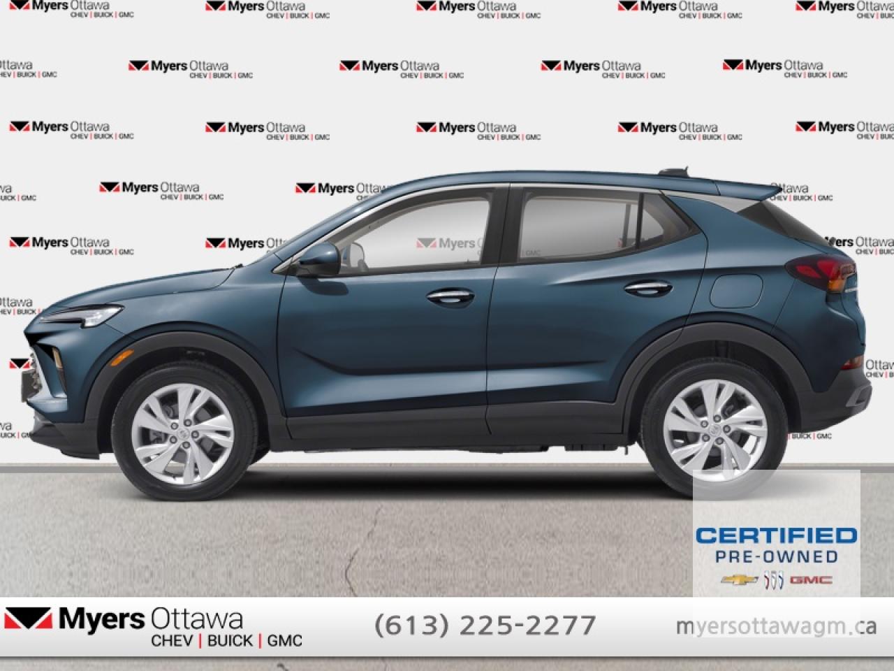 <b>CERTIFIED </b><br>   Compare at $27695 - Myers Cadillac is just $26888! <br> <br>JUST IN - 2024 ENCORE GX AWD- OCEAN BLUE, AWD, REAR CAMERA, CARPLAY/ANDOID AUTO, REMOTE START, HEATED SEATS, ULTRA LOW KM, SAVE WELL OVER 15K FROM NEW, CLEAN ONE OWNER, CERTIFIED, NO ADMIN FEES. NON SMOKER <br> <br>To apply right now for financing use this link: <a href=https://creditonline.dealertrack.ca/Web/Default.aspx?Token=b35bf617-8dfe-4a3a-b6ae-b4e858efb71d&Lang=en target=_blank>https://creditonline.dealertrack.ca/Web/Default.aspx?Token=b35bf617-8dfe-4a3a-b6ae-b4e858efb71d&Lang=en</a><br><br> <br/>Certified Pre-Owned Vehicles. Instead of worries our vehicles come with a 150+ point inspection and a 30 day / 2,500kms Vehicle Exchange Privilege. Buy with confidence! <br> <br/><br>All prices include Admin fee and Etching Registration, applicable Taxes and licensing fees are extra.<br>*LIFETIME ENGINE TRANSMISSION WARRANTY NOT AVAILABLE ON VEHICLES WITH KMS EXCEEDING 140,000KM, VEHICLES 8 YEARS & OLDER, OR HIGHLINE BRAND VEHICLE(eg. BMW, INFINITI. CADILLAC, LEXUS...)<br> Come by and check out our fleet of 40+ used cars and trucks and 200+ new cars and trucks for sale in Ottawa.  o~o