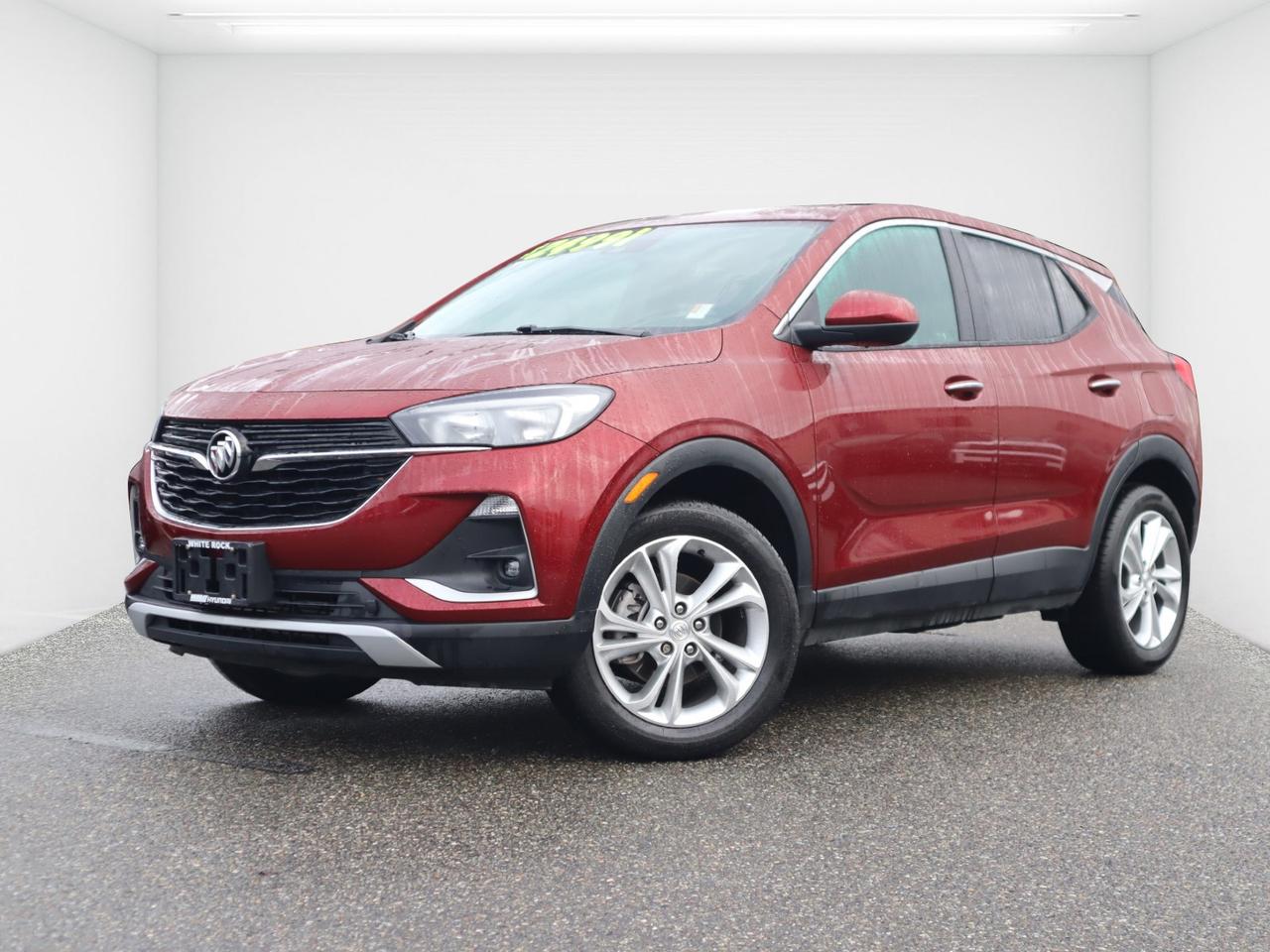 APPLE CARPLAY | NO ACCIDENTS | ONE OWNER | LOW KMS | LOCAL VEHICLE | DEALER CERTIFIED | FULLY INSPECTED | MARKET PRICED | HARD TO FIND | REAR VIEW CAMERA | REMOTE KEYLESS ENTRY | PUSH BUTTON START | HEATED FRONT SEATS | CRUISE CONTROL | <br><br>2022 Buick Encore GX Preferred | One Owner | No Accidents<br><br>Now available at Murray Hyundai White Rock, this 2022 Buick Encore GX Preferred is a well-maintained one-owner vehicle with no accident history, offering comfort, efficiency, and modern technology in a compact SUV.<br><br>Enjoy features like Apple CarPlay and Android Auto, heated front seats, keyless entry, and a backup camera. Safety and confidence come standard with blind spot monitoring, lane keep assist, forward collision alert, and rear cross traffic alert.<br><br>Smooth, practical, and reliable, the Encore GX Preferred is a great choice for everyday driving.<br><br> Visit Murray Hyundai White Rock today to see it in person.<br><br><br>Recent Arrival! 2022 Buick Encore GX Preferred Red ECOTEC 1.3L Turbo 9-Speed Automatic AWD<br><br><br>Why Buy From us? <br>*7x Hyundai Presidents Award of Merit Winner <br>*3x Consumer Choice Award for Business Excellence <br>*AutoTrader Dealer of the Year <br><br>M-Promise Certified Preowned ($995 value): <br>- 30-day/2,000 Km Exchange Program <br>- 3-day/300 Km Money Back Guarantee <br>- Comprehensive 144 Point Mechanical Inspection <br>- Full Synthetic Oil Change <br>- BC Verified CarFax <br>- Minimum 6 Month Power Train Warranty <br><br>Our vehicles are priced under market value to give our customers a hassle free experience. We factor in mechanical condition, kilometres, physical condition, and how quickly a particular car is selling in our market place to make sure our customers get a great deal up front and an outstanding car buying experience overall. At White Rock Hyundai, we help you get where you want to go. *All vehicle purchases are subject to a $799 administration fee. *Dealer #31129.<br><br><br>Odometer is 59072 kilometers below market average!<br><br>Awards:<br>  * IIHS Canada Top Safety Pick with specific headlights<br><br>CALL NOW!! This vehicle will not make it to the weekend!!