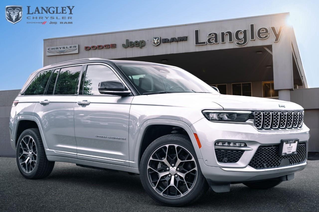 Used 2023 Jeep Grand Cherokee 4xe Summit Panoramic Moonroof | Genuine Wood Inserts | Heated Front and Rear Seats for sale in Surrey, BC