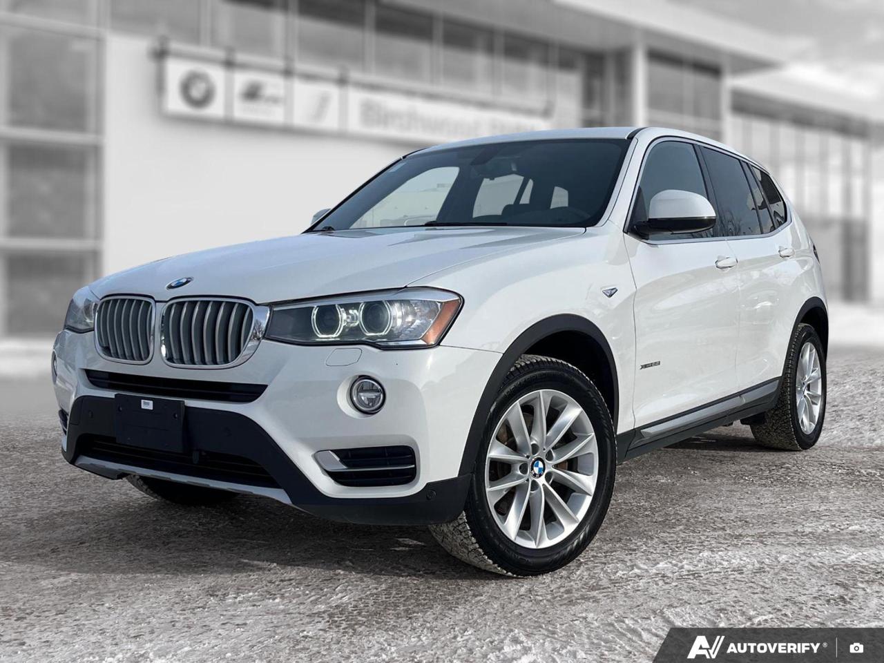 Accident Free X3 with 300hp!
- Heated Seats
- Heated Steering Wheel
- Panoramic Glass Sunroof
- Navigation
- Universal Garage Door Opener
- Lights Package
- Lumbar Support
- Backup Camera
- Dual Zone Climate Control
Unforgettable experiences guaranteed! Buy your next Pre-Owned vehicle from Birchwood BMW and enjoy brand specific luxuries including:
 A full CARFAX vehicle report
 Complete vehicle detailing & a full tank of gas.
 BMW Factory Certified Technicians with 100+ Years of Experience
 Certifiable BMW Vehicles
 21 Loaner Vehicles
Discover the ultimate driving experience today! Book your appointment at 204-452-7799.
Dealer Permit #9740
Dealer permit #9740
