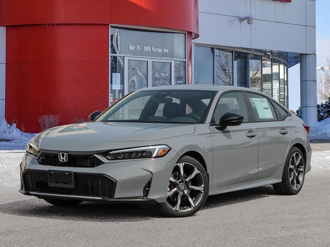 Experience the future of driving with the all-new 2026 Honda Civic Sedan Hybrid. This cutting-edge vehicle combines efficiency, style, and advanced technology to deliver an unparalleled driving experience.

- Impressive fuel economy: 4.7 L/100 km city, 5.1 L/100 km highway
- Advanced 2.0L 4-cylinder hybrid powertrain
- Sleek Urban Gray exterior with sophisticated Black interior
- Adaptive Cruise Control with Low-Speed Follow for effortless commuting
- Collision Mitigation and Blind Spot Information System for enhanced safety
- Heated leather steering wheel for comfort in all seasons
- Innovative HondaLink Assist Emergency SOS capability

Take the next step towards sustainable, luxurious driving. Reserve your 2026 Honda Civic Sedan Hybrid today or schedule a test drive at Birchwood Honda West. Our team is ready to answer any questions and guide you through our seamless purchase process. Experience the future of automotive excellence  visit www.birchwoodhondawest.ca now!
New Vehicle Disclaimer

Disclaimer: The information provided on this vehicle is for general informational purposes only. While we strive to ensure accuracy, vehicle pricing, specifications, and availability are subject to change without notice. Manufacturers Suggested Retail Price (MSRP) may not reflect actual sales price. Additional fees such as taxes, title, registration, and dealership documentation fees may apply.

All new vehicles come with the manufacturers standard warranty unless otherwise specified. Vehicle images are for illustrative purposes only and may not represent the exact model or trim level. Please contact the dealership directly for the most current information, availability, and details.


We are located in the Birchwood Auto Park, at Portage Ave West and the Perimeter.
Dealer permit #5266