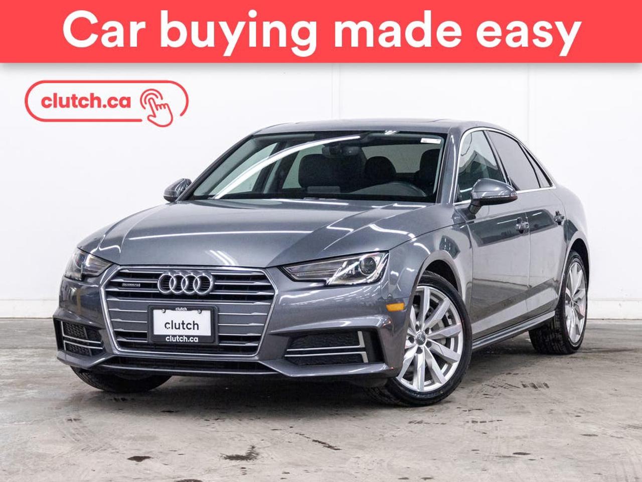 NO ACCIDENTS / CLEAN CARFAX / Rain Sensing Wipers, Rear Window Defroster, Sunroof and more!<br> <br>Clutch is the largest online used car retailer in Canada, delivering a seamless, hassle-free car-buying experience to drivers everywhere. Shop thousands of used cars online, get the right one delivered to your door, and enjoy peace of mind with our 10-Day Money-Back Guarantee. How sweet is that? To learn more, visit clutch.ca.<br> <br>The top features for this car include:<br> <br>One-Touch Windows<br>Rain Sensing Wipers<br>Rear Window Defroster<br>Sunroof<br>Power Driver Seat<br>Power Passenger Seat<br>Ambient Lighting<br>Auto Stop/Start<br>Electric Parking Brake<br>Welcome Lights<br>Auto Dimming Rearview Mirror<br>Front Heated Seats<br>Power Lumbar Support<br>Folding Rear Seats<br>Climate Control<br>Dual Zone Front Climate Control<br>Rear Climate Control<br>Rear Climate Vents<br>Speed-Sensitive Volume<br>Bluetooth Music<br>Cruise Control<br>12V Outlet<br>Hands Free Device Connectivity<br>Apple CarPlay<br>Android Auto<br>USB Input<br>Keyless Entry<br>Push Button Start<br> <br>Seamless home delivery - Delivery to your door in a matter of days. Available on select packages.<br> <br>Try it out for 10 days - If you do not like it, we will take it back. <br> <br>Quality assured - All cars go through our rigorous 210-point inspection and reconditioning process.<br> <br>Peace of mind - Warranty and protection plans available.<br> <br>Haggle-free - No haggling or hard sells.<br> <br>100% Transparency - Full inspection reports on every car, including high-res photography and a free Carfax report.<br> <br>Listed price is for cash purchase only and does not include taxes, Shipping Fees (if applicable), Delivery Fees (if applicable), government licensing fees.<br> <br>Previous Provincial Registrations:<br>Quebec<br> <br>Stock # 85990