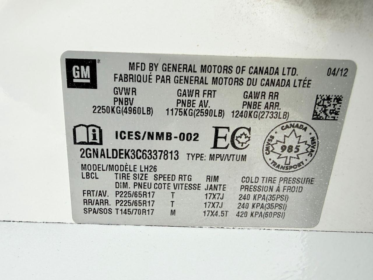 2012 Chevrolet Equinox 1LT Front-wheel Drive Sport Utility Automatic Photo