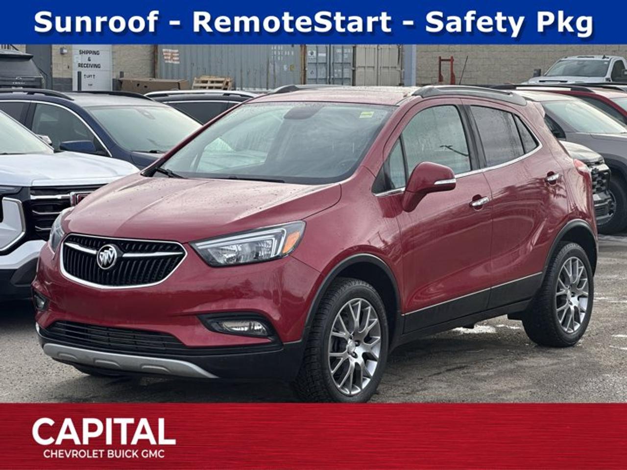 Recent Arrival! CARFAX Canada No Reported AccidentsAsk for the Internet Department for more information or book your test drive today! Call 403-256-4960 for fast answers at your fingertips! Disclaimer: All prices are plus taxes. See dealer for details. AMVIC Licensed Dealer # B2020028.2018 Encore 6-Speed Automatic Electronic with Overdrive AWD Encore Sport Touring, AWD, Encore Sport Touring Package, Front Fog Lamps, Power Tilt-Sliding Moonroof, Preferred Equipment Group 1SH, Rear Sport Spoiler, Remote Vehicle Starter System, Wheels: 18 Midnight Silver Aluminum Alloy.