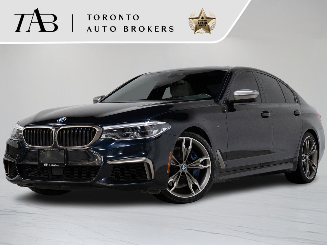 This 2019 BMW 5 Series M550i xDrive is a local Ontario vehicle that delivers exhilarating performance wrapped in refined executive luxury. Powered by a twin-turbocharged V8 and BMWs intelligent xDrive all-wheel-drive system, the M550i offers sports-car acceleration with everyday comfort. Equipped with the Premium Package, Driver Assistance Package, and Remote Parking, this sedan combines cutting-edge technology with unmistakable M Performance styling.

Top Key Features:

1. 4.4L Twin-Turbocharged V8 Engine
2. Remote Parking Package - $1,500.00
3. Advanced Driver Assistance Package - $1,500.00
4. Premium Package - $6,500.00
5. Driver Assistance Package
6. Remote Parking Function
7. M Sport Suspension & Braking System
8. M Sport Exterior & Interior Styling
9. Power Adjustable Front Seats with Memory
10. Heated Front Seats
11. Multi-Zone Automatic Climate Control
12. BMW iDrive Infotainment System
13. Built-In Navigation System
14. Apple CarPlay Integration
15. Harman/Kardon Surround Sound System
16. Head-Up Display
17. Keyless Entry & Push-Button Start
18. Front & Rear Parking Sensors with Backup Camera
19. Adaptive LED Headlights
20. Sleek Executive Styling with Signature BMW Design

NOW OFFERING 3 MONTH DEFERRED FINANCING PAYMENTS ON APPROVED CREDIT. 

WE OFFER THE BEST FINANCE RATES, AND DONT CHARGE ANY FINANCING FEE 

Looking for a top-rated pre-owned luxury car dealership in the GTA? Look no further than Toronto Auto Brokers (TAB)! Were proud to have won multiple awards, including the 2024 AutoTrader Best Priced Dealer, the 2024 CarGurus Award, the 2025 Top Choice Award, the 2025 Consumer Satisfaction Award, the 2025 Canadian Choice Award, the 2025 Three Best Rated Dealer Award, and many more!

With 30 years of experience serving the Greater Toronto Area, TAB is a respected and trusted name in the pre-owned luxury car industry. Our 30,000 sq.Ft indoor showroom is home to a wide range of luxury vehicles from top brands like BMW, Mercedes-Benz, Audi, Porsche, Land Rover, Jaguar, Aston Martin, Bentley, Maserati, and more. And we dont just serve the GTA, were proud to offer our services to all cities in Canada, including Vancouver, Montreal, Calgary, Edmonton, Winnipeg, Saskatchewan, Halifax, and more.

At TAB, were committed to providing a no-pressure environment and honest work ethics. As a family-owned and operated business, we treat every customer like family and ensure that every interaction is a positive one. Come experience the TAB Lifestyle at its truest form, luxury car buying has never been more enjoyable and exciting!

We offer a variety of services to make your purchase experience as easy and stress-free as possible. From competitive and simple financing and leasing options to extended warranties, aftermarket services, and full history reports on every vehicle, we have everything you need to make an informed decision. We welcome every trade, even if youre just looking to sell your car without buying, and when it comes to financing or leasing, we offer same day approvals, with access to over 50 lenders, including all of the banks in Canada. Feel free to check out your own Equifax credit score without affecting your credit score, simply click on the Equifax tab above and see if you qualify.

Call us today or visit our website to learn more about our inventory and services. And remember, all prices exclude applicable taxes and licensing, and vehicles can be certified at an additional cost of $999.