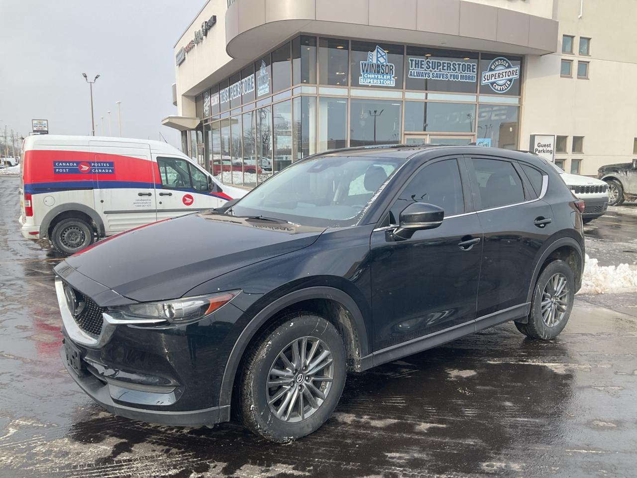 Odometer is 1400 kilometers below market average! Recent Arrival!Black 2020 Mazda CX-5 GS AWD 6-Speed Automatic I4**CARPROOF CERTIFIED**.* PLEASE SEE OUR MAIN WEBSITE FOR MORE PICTURES AND CARFAX REPORTS * Buy in confidence at WINDSOR CHRYSLER with our 95-point safety inspection by our certified technicians. Searching for your upgrade has never been easier. You will immediately get the low market price based on our market research, which means no more wasted time shopping around for the best price, Its time to drive home the most car for your money today. OVER 100 Pre-Owned Vehicles in Stock! Our Finance Team will secure the Best Interest Rate from one of out 20 Auto Financing Lenders that can get you APPROVED! Financing Available For All Credit Types! Whether you have Great Credit, No Credit, Slow Credit, Bad Credit, Been Bankrupt, On Disability, Or on a Pension, we have options. Looking to just sell your vehicle? We buy all makes and models let us buy your vehicle. Proudly Serving Windsor, Essex, Leamington, Kingsville, Belle River, LaSalle, Amherstburg, Tecumseh, Lakeshore, Strathroy, Stratford, Leamington, Tilbury, Essex, St. Thomas, Waterloo, Wallaceburg, St. Clair Beach, Puce, Riverside, London, Chatham, Kitchener, Guelph, Goderich, Brantford, St. Catherines, Milton, Mississauga, Toronto, Hamilton, Oakville, Barrie, Scarborough, and the GTA.Awards:  * JD Power Canada Automotive Performance, Execution and Layout (APEAL) Study
