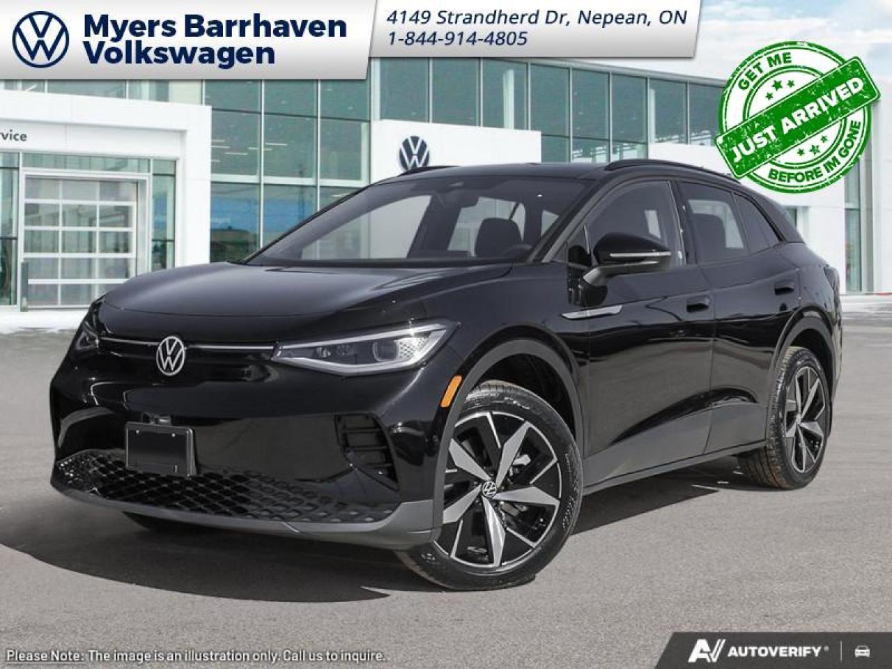 <b>Premium Audio,  Cooled Seats,  Massage Seats,  360 Camera,  Power Liftgate!</b><br> <br> <br> <br>The 2025 Volkswagen ID.4 delivers electric-SUV innovation, bold styling and practical versatility built for daily life. <br> <br>From the outside, the ID.4 showcases clean lines, a sculpted silhouette and contemporary lighting elements that reflect its electric-SUV identity. Inside, the cabin features premium-feeling materials, intuitive connectivity and seating designed for both driver and passengers to enjoy every ride. With its forward-thinking features, practical utility and Volkswagens commitment to quality, the ID.4 offers a well-rounded choice for drivers moving into the electric era.<br> <br>This Deep Black Pearl SUV has an Automatic transmission. <br> <br> Our ID.4s trim level is Pro S AWD. This VW ID.4 Pro S AWD rewards you with dual motors with extended driving range and fast charging, class II tow equipment with a trailer wiring harness and an 8-speaker Harman/Kardon Audio system, along with ventilated and heated front seats with massage function, a heated steering wheel, heated rear seats, and a power liftgate for rear cargo access. Also standard include wireless charging for mobile devices, adaptive cruise control, dual-zone climate control, and an upgraded 12.9-inch infotainment screen with inbuilt navigation, Apple CarPlay, Android Auto and SiriusXM. Additional features include a 360 camera, blind spot detection, lane keeping assist with lane departure warning, parking assist, front and rear mitigation, and even more. This vehicle has been upgraded with the following features: Premium Audio, Cooled Seats, Massage Seats, 360 Camera, Power Liftgate, Fast Charging, Navigation.<br><br> <br>To apply right now for financing use this link: <a href=https://www.barrhavenvw.ca/en/form/new/financing-request-step-1/44 target=_blank>https://www.barrhavenvw.ca/en/form/new/financing-request-step-1/44</a><br><br> <br/>     0% financing for 60 months. 0.99% financing for 84 months. <br> Buy this vehicle now for the lowest bi-weekly payment of <b>$386.04</b> with $0 down for 84 months @ 0.99% APR O.A.C. ( Plus applicable taxes -  $840 Doc fee. Cash purchase selling price includes: Tire Stewardship ($20.00), OMVIC Fee ($12.50). (HST) are extra. (HST), licence, insurance & registration not included. **Rebates may not apply to all purchase types. Conditions varysee dealer for details.    ).  Incentives expire 2026-02-02.  See dealer for details. <br> <br> <br>LEASING:<br><br>Estimated Lease Payment: $367 bi-weekly <br>Payment based on 0.00% lease financing for 48 months with $0 down payment on approved credit.         Total obligation $38,206. Mileage allowance of 16,000 KM/year. Offer expires 2026-02-02.<br><br><br>We are your premier Volkswagen dealership in the region. If youre looking for a new Volkswagen or a car, check out Barrhaven Volkswagens new, pre-owned, and certified pre-owned Volkswagen inventories. We have the complete lineup of new Volkswagen vehicles in stock like the GTI, Golf R, Jetta, Tiguan, Atlas Cross Sport, Volkswagen ID.4 electric vehicle, and Atlas. If you cant find the Volkswagen model youre looking for in the colour that you want, feel free to contact us and well be happy to find it for you. If youre in the market for pre-owned cars, make sure you check out our inventory. If you see a car that you like, contact 844-914-4805 to schedule a test drive.<br> Come by and check out our fleet of 50+ used cars and trucks and 90+ new cars and trucks for sale in Nepean.  o~o
