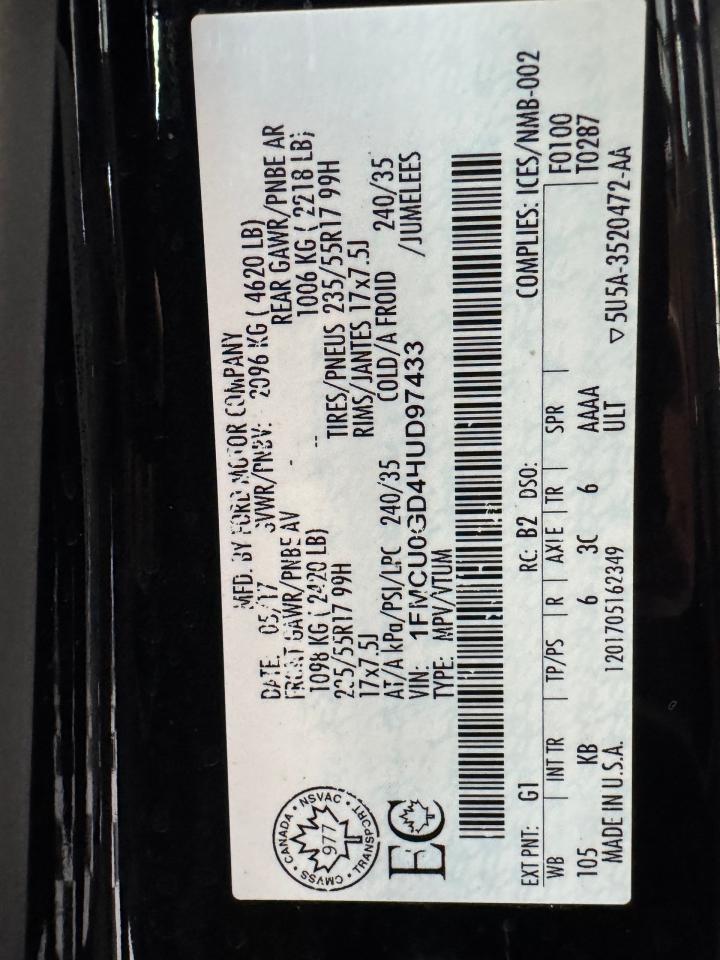 2017 Ford Escape SE+ApplePlay+Camera+Heated Seats+Rear Park Sensors Photo90