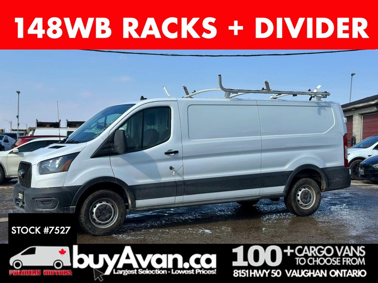 2021 Ford Transit Cargo Van Transit T-250 148WB LR Racks + Divider Photo