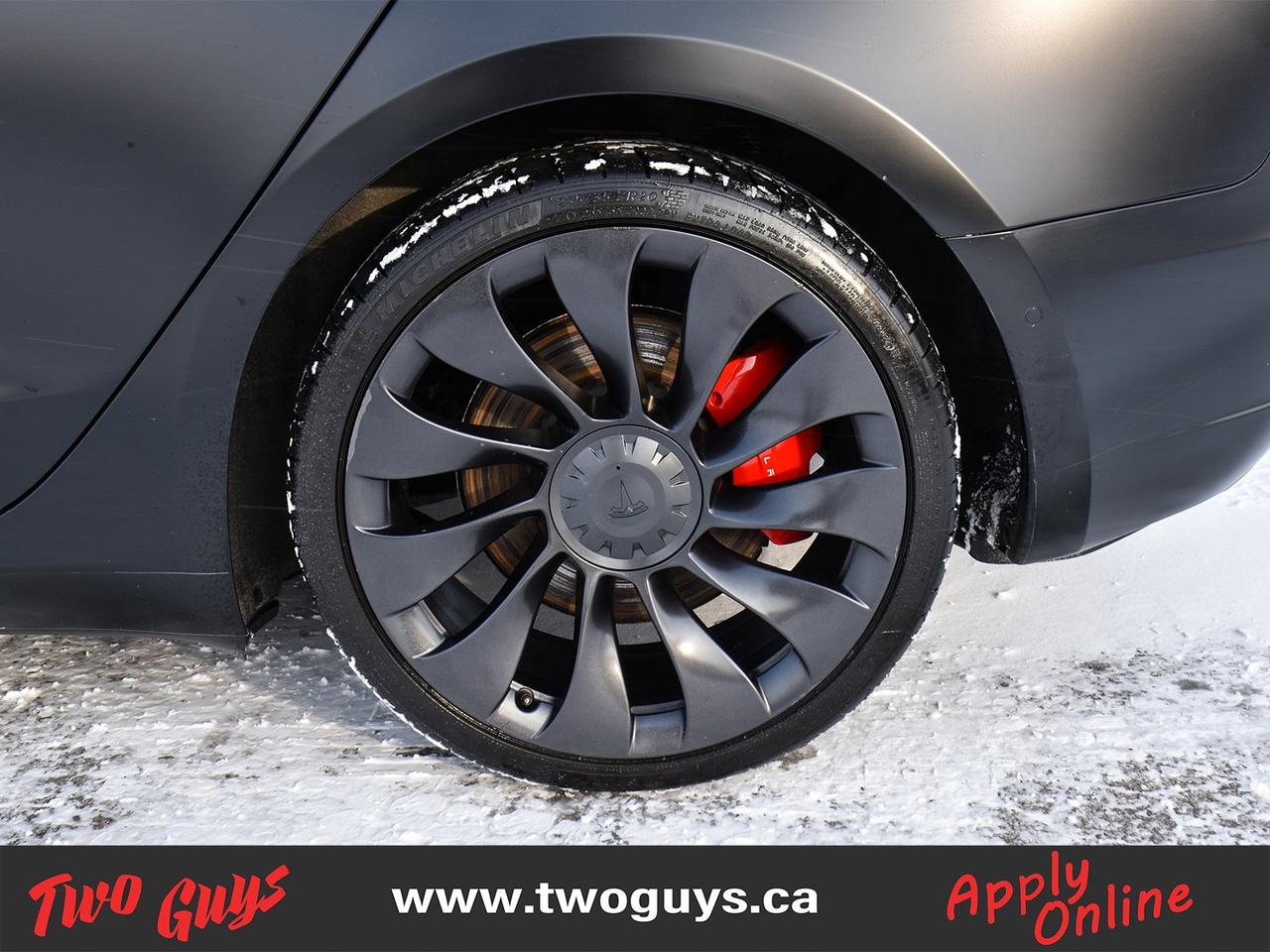 2022 Tesla Model 3 Performance AWD   Matte Wrap   Black Lthr Photo