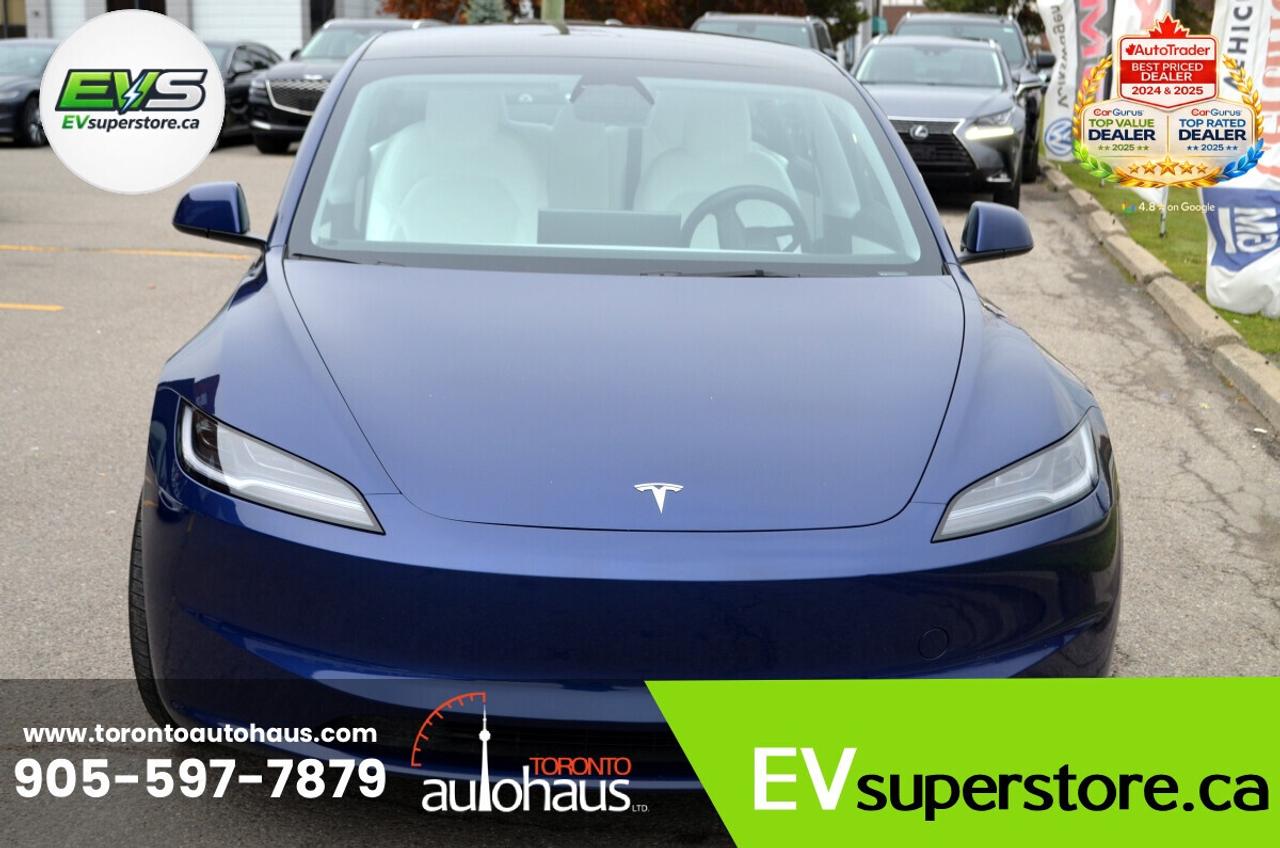 2025 Tesla Model 3 WHITE INT I AWD I OVER 100 TESLAS EVSUPERSTORE.CA Photo