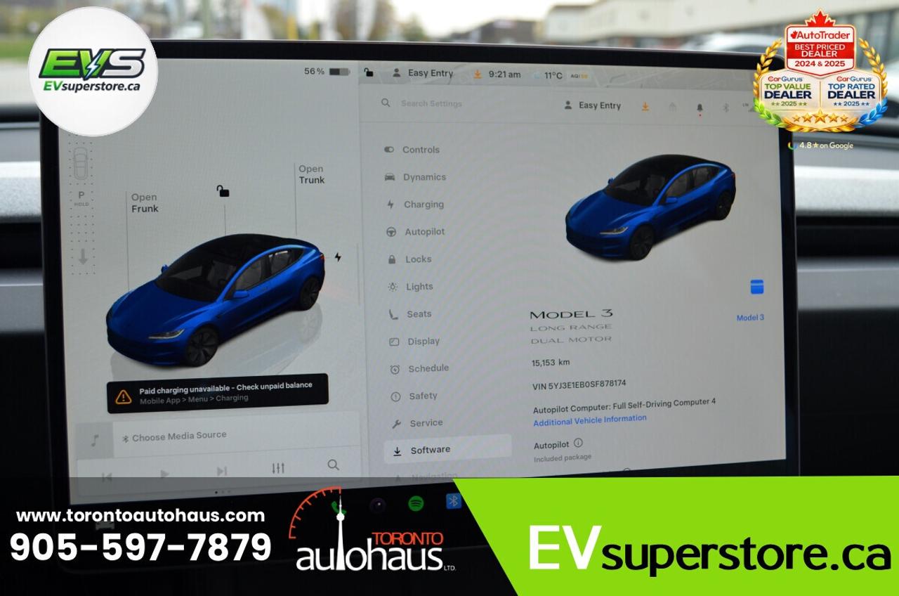 2025 Tesla Model 3 WHITE INT I AWD I OVER 100 TESLAS EVSUPERSTORE.CA Photo