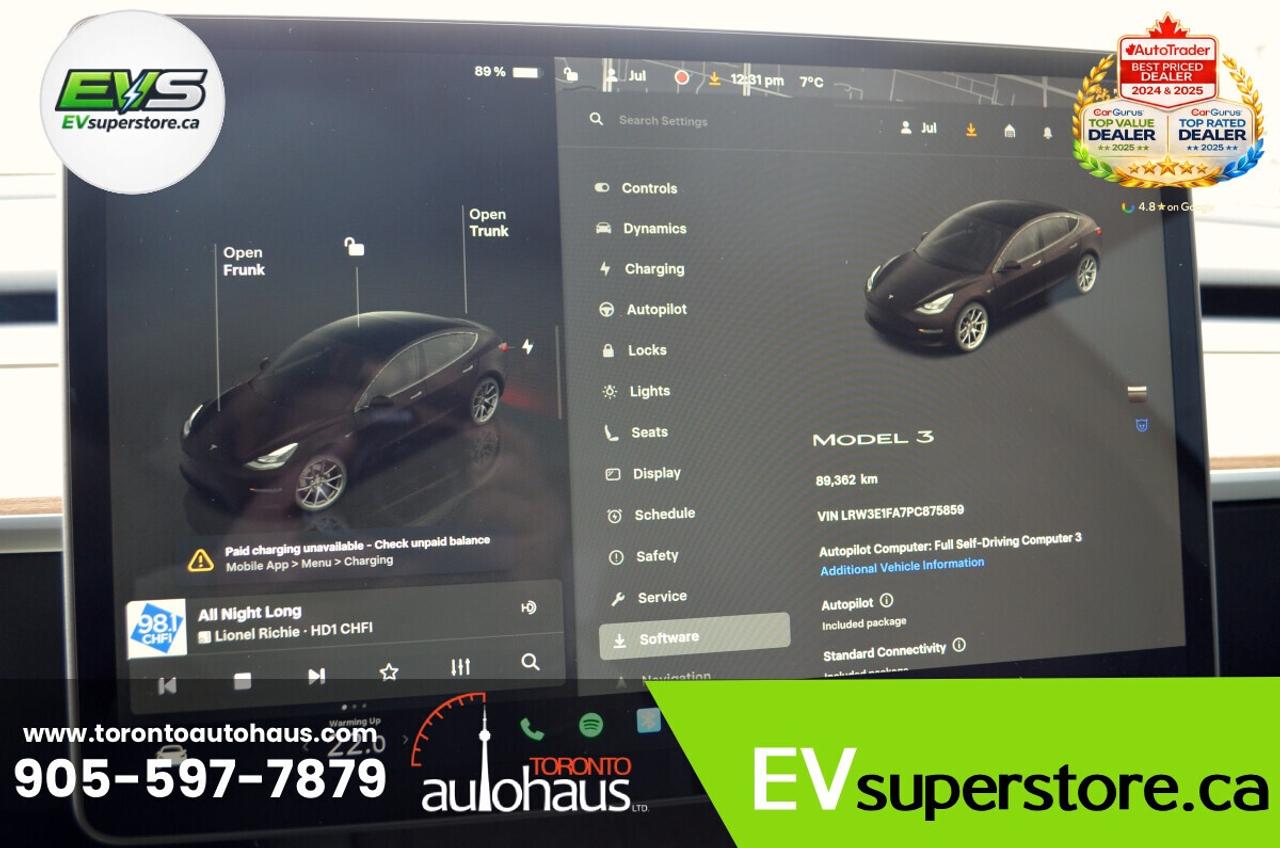 2023 Tesla Model 3 LFP I OVER 100 TESLAS I EVSUPERSTORE.CA Photo