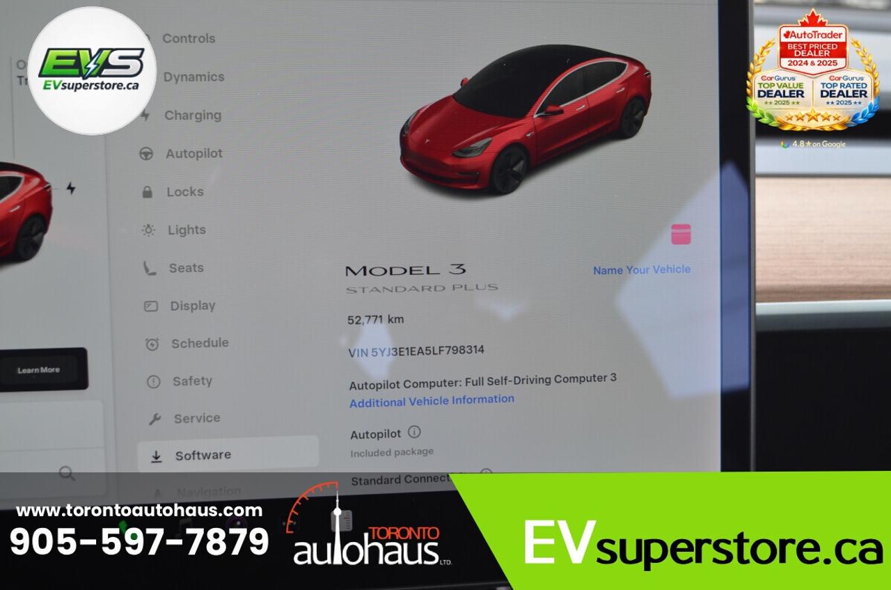2020 Tesla Model 3 SR+ I OVER 100 TESLAS I EVSUPERSTORE.CA Photo