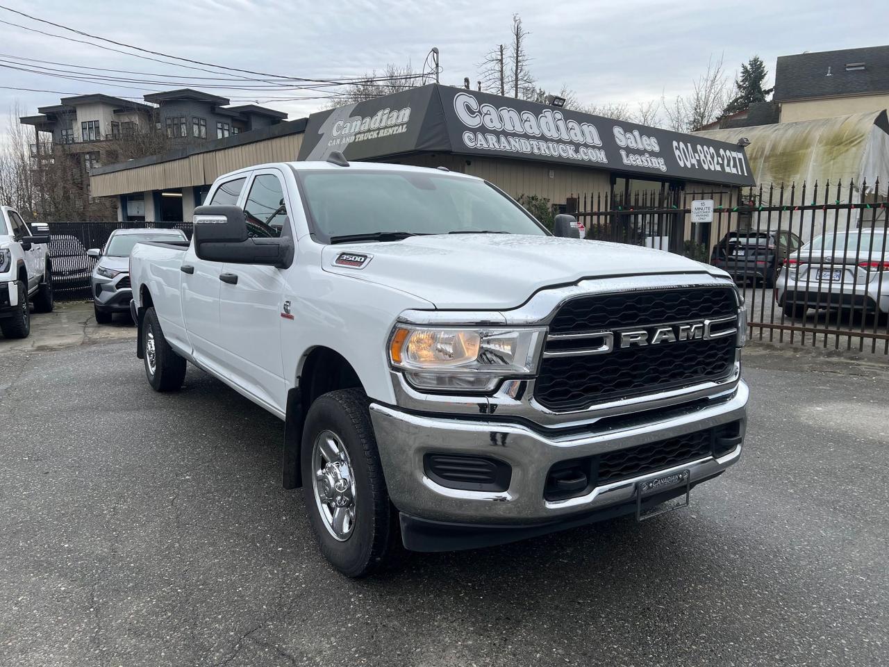 <p>2023 Ram 3500 Tradesman with the 6.7L cummins diesel engine, 4x4, long box, bed liner, reverse camera, 6 passenger capacity, cloth interior, am/fm/bluetooth, apple carplay/android auto, adjustable steering wheel and so much more!</p><p>&nbsp;</p><p>Documentation Fee: $395</p>