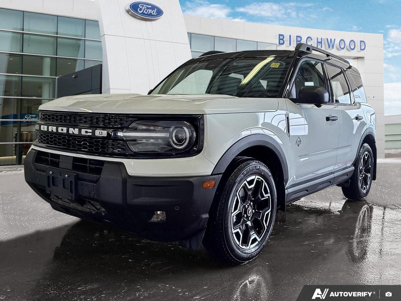 Experience the future of off-road adventure with the 2026 Ford Bronco Sport Outer Banks. This cutting-edge SUV combines rugged capability with advanced technology for the ultimate driving experience.

- Advanced 4WD system for exceptional off-road performance
- Efficient 1.5L 3-cylinder engine balancing power and economy
- Adaptive Cruise Control with Stop-and-Go for effortless highway driving
- BLIS (Blind Spot Information System) for enhanced safety
- Heated leatherette steering wheel for comfort in all seasons
- Voice-activated dual-zone climate control
- Flip-up rear window with wiper and defroster for versatility

Dont miss your chance to own this exceptional vehicle. Reserve your 2026 Ford Bronco Sport Outer Banks today or contact Birchwood Ford to schedule a test drive. Our team is ready to answer any questions and guide you through a seamless purchasing experience. Embrace the spirit of adventure  your new Bronco Sport awaits!
Birchwood Ford is your choice for New Ford vehicles in Winnipeg. 

At Birchwood Ford, we hold ourselves to the highest standard. Our number one focus is customer satisfaction which has awarded us the Ford of Canadas Presidents Award for 5 consecutive years. This honour is presented to Ford dealers that have proven outstanding results in Sales and Customer Service Excellence.

Are you a newcomer to Canada, recent graduate, first time car buyer or physically challenged? Ask us about our exclusive rebates and how they may apply to you.
 
Interested in seeing/hearing more? Book a test drive or give us a call at (204) 661-9555 and we can help you with whatever you need!

Dealer permit #4454
Dealer permit #4454