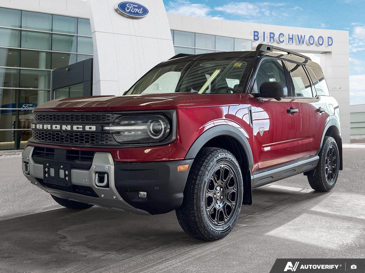 Experience the future of off-road adventure with the 2026 Ford Bronco Sport Badlands. This cutting-edge SUV combines rugged capability with advanced technology to deliver an unparalleled driving experience.

- Advanced 4WD system for superior traction in any terrain
- Powerful 2.0L 4-cylinder engine for optimal performance
- Adaptive Cruise Control with Stop-and-Go for effortless highway driving
- Aerial View Camera System for enhanced situational awareness
- Evasion Assist and Lane Centering for improved safety
- Heated leatherette steering wheel for comfort in all seasons
- Class II towing equipment for versatile hauling capabilities

Ready to embark on your next adventure? Reserve your 2026 Ford Bronco Sport Badlands today or contact Birchwood Ford to schedule a test drive. Our team is standing by to answer any questions and help you experience the thrill of this exceptional SUV firsthand.
Birchwood Ford is your choice for New Ford vehicles in Winnipeg. 

At Birchwood Ford, we hold ourselves to the highest standard. Our number one focus is customer satisfaction which has awarded us the Ford of Canadas Presidents Award for 5 consecutive years. This honour is presented to Ford dealers that have proven outstanding results in Sales and Customer Service Excellence.

Are you a newcomer to Canada, recent graduate, first time car buyer or physically challenged? Ask us about our exclusive rebates and how they may apply to you.
 
Interested in seeing/hearing more? Book a test drive or give us a call at (204) 661-9555 and we can help you with whatever you need!

Dealer permit #4454
Dealer permit #4454