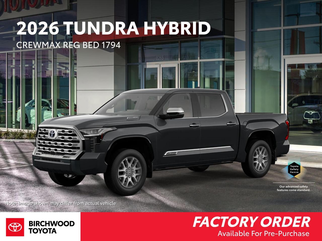 Experience is Everything at Birchwood Toyota! Our mission is to provide the most transparent and efficient sales process for our customers. We strive to provide the best service possible, whether you visit us in person, shop our website, or take advantage of our buy from home program.

Find out what FACTORY INCENTIVES or BIRCHWOOD PROMOTIONS may apply to the vehicle youre interested in driving. Call now! 204-889-3700. 

This vehicle qualifies for Birchwood Toyota Shield, which includes:

Guardian Protection:
- Cosmetic Wheel Protection
- Paintless Dent Repair
- Key/Remote Replacement


Vehicle may not be exactly as shown.

Dealer Permit #0025
Dealer permit #0025