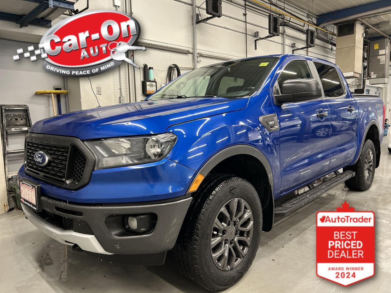 4X4 XLT SPORT!! Heated seats, Android Auto/ Apple CarPlay, 8-inch touchscreen w/ navigation, remote start, 17-inch alloys, blind spot monitor, rear-cross traffic alert, pre-collision system, lane-keep assist, backup camera w/ front & rear park sensors, dual-zone climate control, tonneau cover, 5-foot box w/ spray-in bedliner, tow package, auto headlights, auto-dimming rearview mirror, leather-wrapped steering wheel, keyless entry, cruise control, Bluetooth and Sirius XM!!