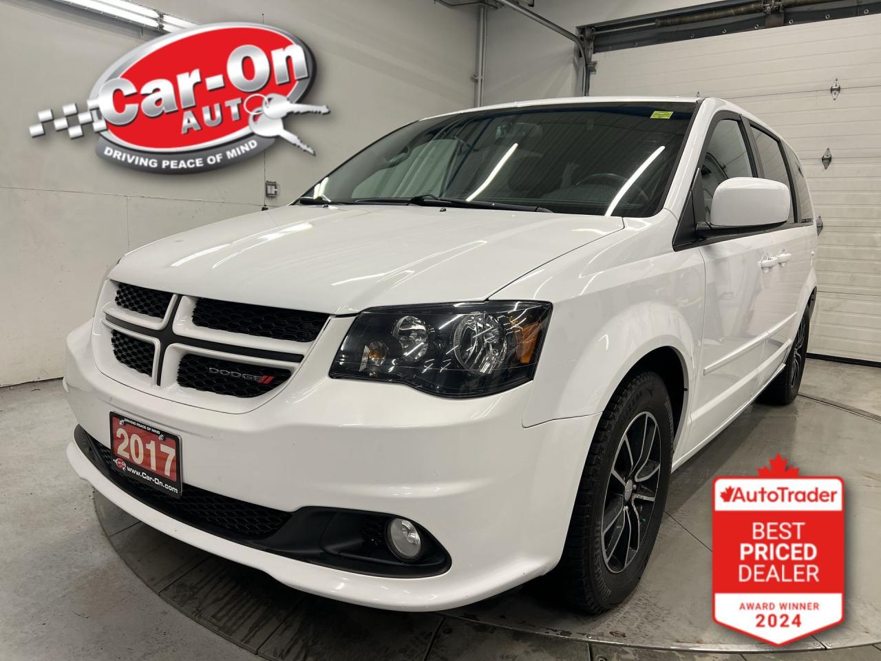 TOP OF THE LINE GT!! 7-Passenger w/ leather seats, heated front & 2nd row captains chairs, heated steering, DVD player, navigation, 17-inch alloys, remote start, backup camera, three-zone climate control, Stow N Go flat-folding 2nd & 3rd row, power liftgate, power sliding doors, tow package, automatic headlights, full power group incl. power driver & passenger seats, keyless entry, garage door opener, auto-dimming rearview mirror, 2nd & 3rd row sunshades, Bluetooth and Sirius XM!!