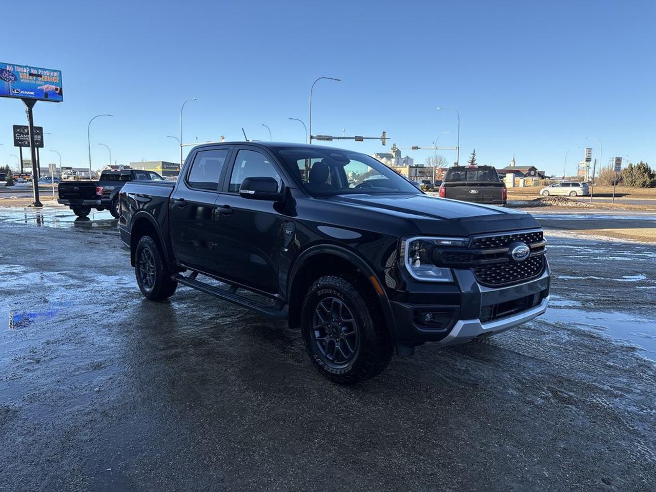 THE PRICE YOU SEE, PLUS GST. GUARANTEED!APPLE CARPLAY/ANDROID AUTO COMPATABLE! 2.3 LITER ECOBOOST, 10 SPEED AUTO, XLT TRIM(301a), XLT SPORT APPEARANCE PKG, FX-4 OFF ROAD PKG, TRAILER TOW PKG, CONNECTED NAVIGATION, FORD PASS CONNECT, LANE KEEPING SYSTEM, POWER SLIDING REAR WINDOW, REAR CAMERA SYSTEM, SYNC 4 INFOTAINMENT.       The 2024 Ford Ranger XLT, equipped with the 301A Package, FX4 Off-Road Package, and the 2.3-liter EcoBoost engine, is a highly capable midsize pickup designed to combine versatility, ruggedness, and modern technology. The 301A Package enhances the XLT trim with a suite of premium features such as a larger touchscreen infotainment system with SYNC 4, wireless charging, and additional driver-assist technologies like adaptive cruise control and enhanced parking aids. The FX4 Off-Road Package elevates the trucks off-road prowess with features including skid plates, off-road-tuned suspension, all-terrain tires, and a terrain management system, making it well-suited for challenging terrains. Under the hood, the 2.3-liter EcoBoost turbocharged four-cylinder engine delivers a robust balance of power and efficiency, producing around 270 horsepower and 310 lb-ft of torque, capable of towing and hauling with confidence while maintaining good fuel economy. Overall, this configuration of the 2023 Ford Ranger XLT offers a compelling combination of advanced technology, off-road readiness, and reliable performance, making it ideal for both daily driving and outdoor adventures.Do you want to know more about this vehicle, CALL, CLICK OR COME ON IN!*AMVIC Licensed Dealer; CarFax and Full Mechanical Inspection Included