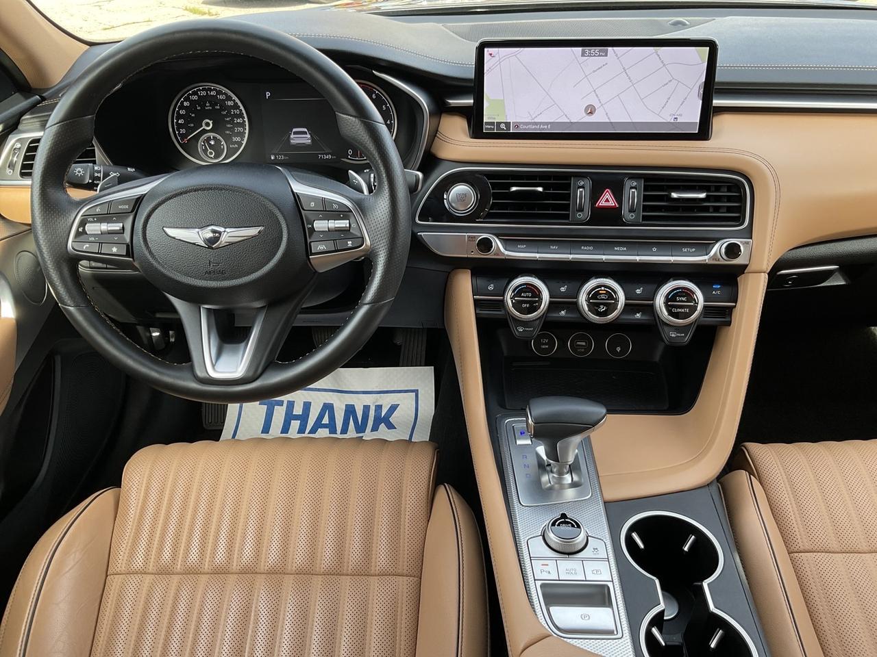 2022 Genesis G70 3.3T ADVANCED - LTHR! NAV! BACK-UP CAM! BSM! HUD! Photo