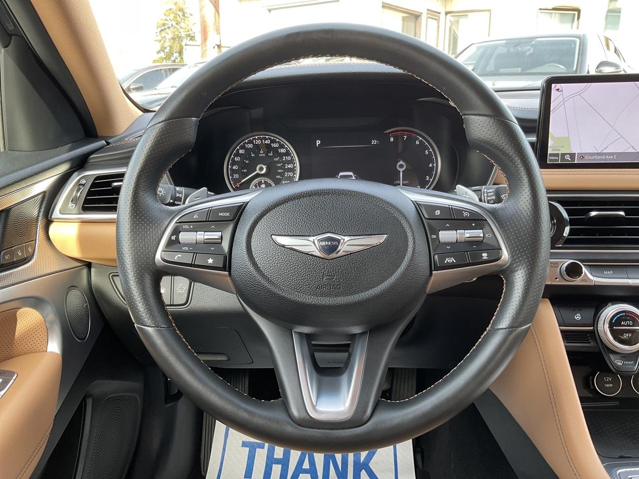 2022 Genesis G70 3.3T ADVANCED - LTHR! NAV! BACK-UP CAM! BSM! HUD! Photo