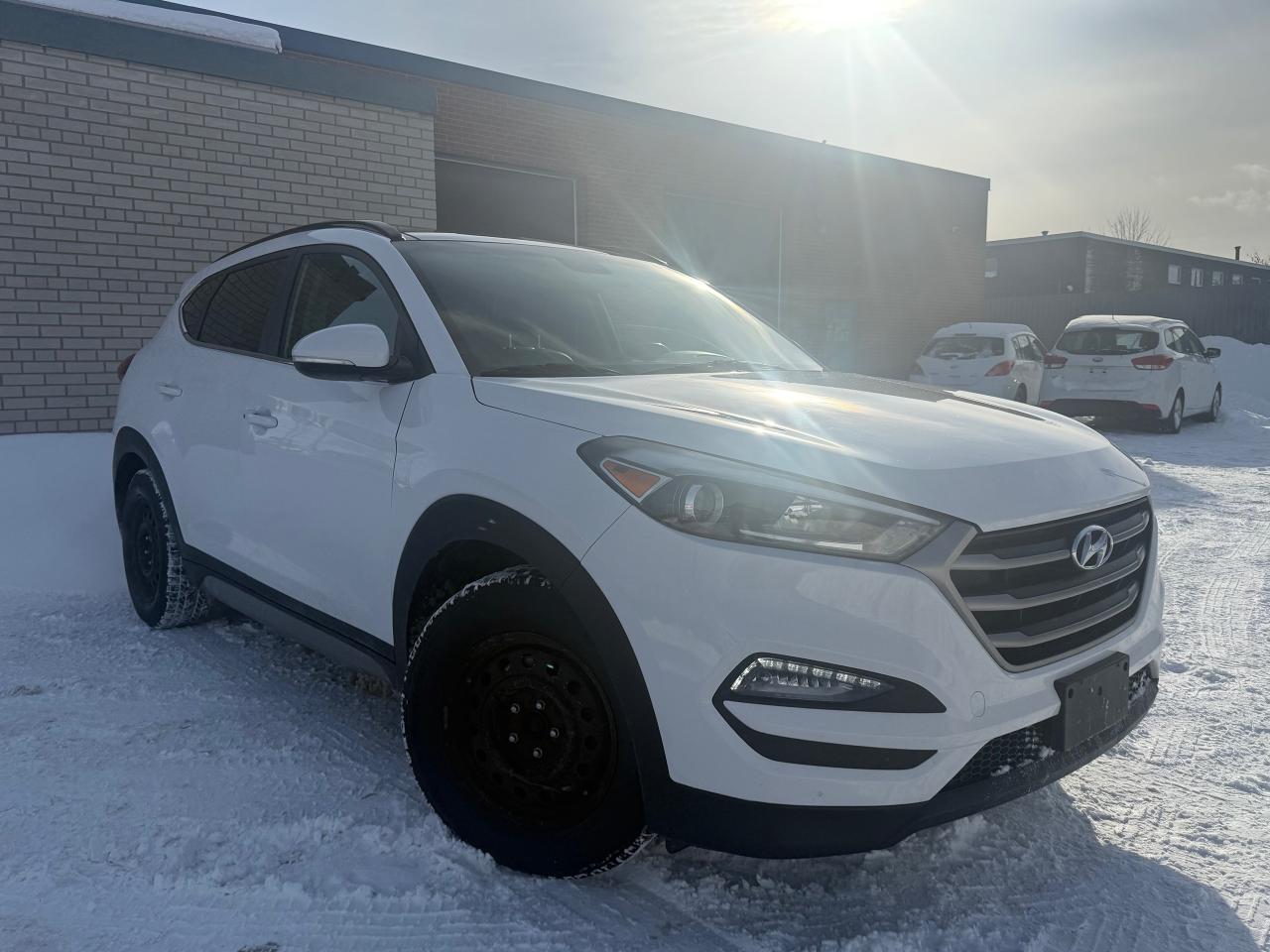 <p>**SAFETY INCLUDED**LIMITED AWD**FINANCING AVAILABLE**WARRANTY INCLUDED**</p><p>2017 HYUNDAI TUSCON LIMITED AWD SUV FOR SALE!! BEAUTIFUL TRUCK WITH TONS OF OPTIONS WITH AWD FOR CANADIAN WINTERS! THIS TUSCON IS EQUIPPED WITH 16 STEEL RIMS WITH WINTER TIRES, 2ND SET OF OEM ALLOYS WITH NEW ALL SEASON TIRES, CLEAN DAMAGE FREE WHITE EXTERIOR, BLACK LEATHER INTERIOR, BLINDSPOT MONITORING SYSTEM, REAR VIEW CAMERA AND SENSORS, PANORAMIC SUNROOF, FACTORY NAVIGATION, APPLE CAR PLAY, HEATED SEATS, HEATED STEERING WHEEL, DUAL ZONE CLIMATE CONTROL, AND MUCH MORE!! THIS VEHICLE IS BEING SOLD CERTIFIED WITH A SAFETY STANDARDS CERTIFICATE FOR THE CHEAP PRICE OF $9,999 + TAX AND LICENSING! 6 MONTH WARRANTY INCLUDED! FINANCING AVAILABLE!&nbsp;<br>*****BY APPOINTMENT ONLY*****<br>TO BOOK AN APPOINTMENT PLEASE CALL <a href=tel:647-862-7904>647-862-7904</a></p><p>Auto Resale Inc&nbsp;<br>56 Martin Ross Ave&nbsp;<br>North York, ON M3J 2L4&nbsp;<br><a href=tel:647-862-7904>647-862-7904</a> &nbsp;&nbsp;</p>