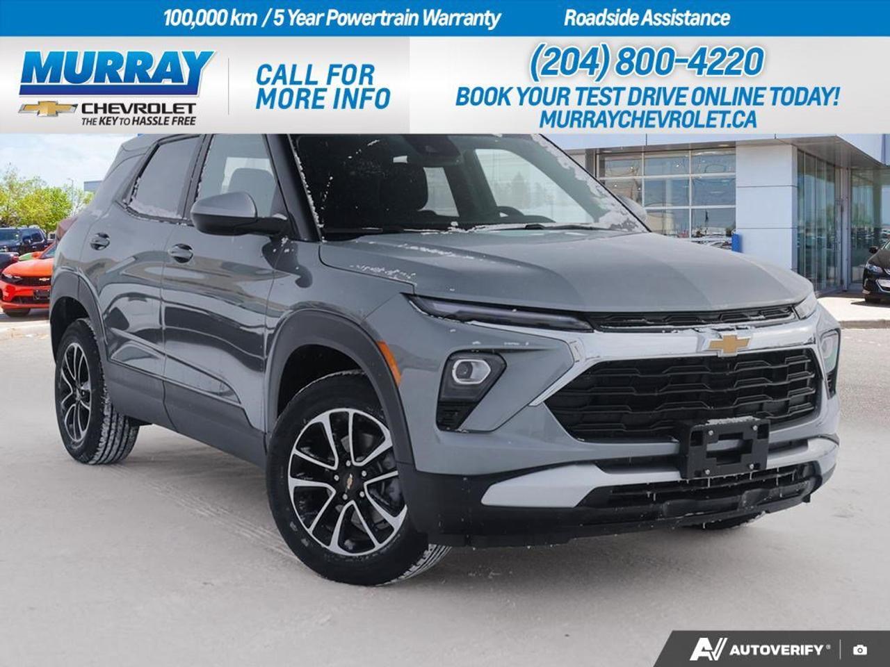 * ENGINE ECOTEC 1.3L I3 TURBO DOHC SIDI WITH VARIABLE VALVE TIMING (VVT) * * TRANSMISSION 9-SPEED AUTOMATIC (STD) * * CONVENIENCE PACKAGE includes (C68) automatic climate control air conditioning, (USS) one type-A and one type-C charging only USB ports, (K4C) Wireless Charging, (KI6) 120-volt power outlet, (DD8) inside rearview auto-dimming mirror and (DMS) driver and front passenger illuminated vanity mirrors, covered, sliding visors (Also includes (A2X) driver 8-way power seat adjuster, (AL9) driver 2-way power lumbar, (DA5) rear centre armrest and (TB5) power liftgate. *  Experience the unparalleled performance of the 2026 Chevrolet Trailblazer LT in Winnipeg, a perfect blend of power and efficiency with its ECOTEC 1.3L I3 Turbo engine. This sport utility vehicle is designed to elevate your driving experience with its 9-speed automatic transmission, ensuring smooth shifts and responsive performance.  Stay comfortable and connected with the state-of-the-art Convenience Package that includes automatic climate control, wireless charging, and multiple USB ports, catering to all your tech needs on the go. Whether youre navigating city streets or exploring the great outdoors, this Trailblazer offers the reliability and advanced features you desire.  With eye-catching Sterling Grey Metallic paint and sleek aluminum wheels, this vehicle is as stylish as it is functional. Enjoy the peace of mind that comes with modern safety features like Blind Spot Monitor, Front Collision Warning, and Lane Departure Warning, making every journey a secure one.  Step inside to discover a thoughtfully designed interior with Jet Black cloth seat trim, heated front seats, and a heated steering wheel, ensuring comfort in all seasons. The Trailblazers smart design and innovative features make it the ideal choice for those who seek adventure and sophistication.  Dealer Permit #1740