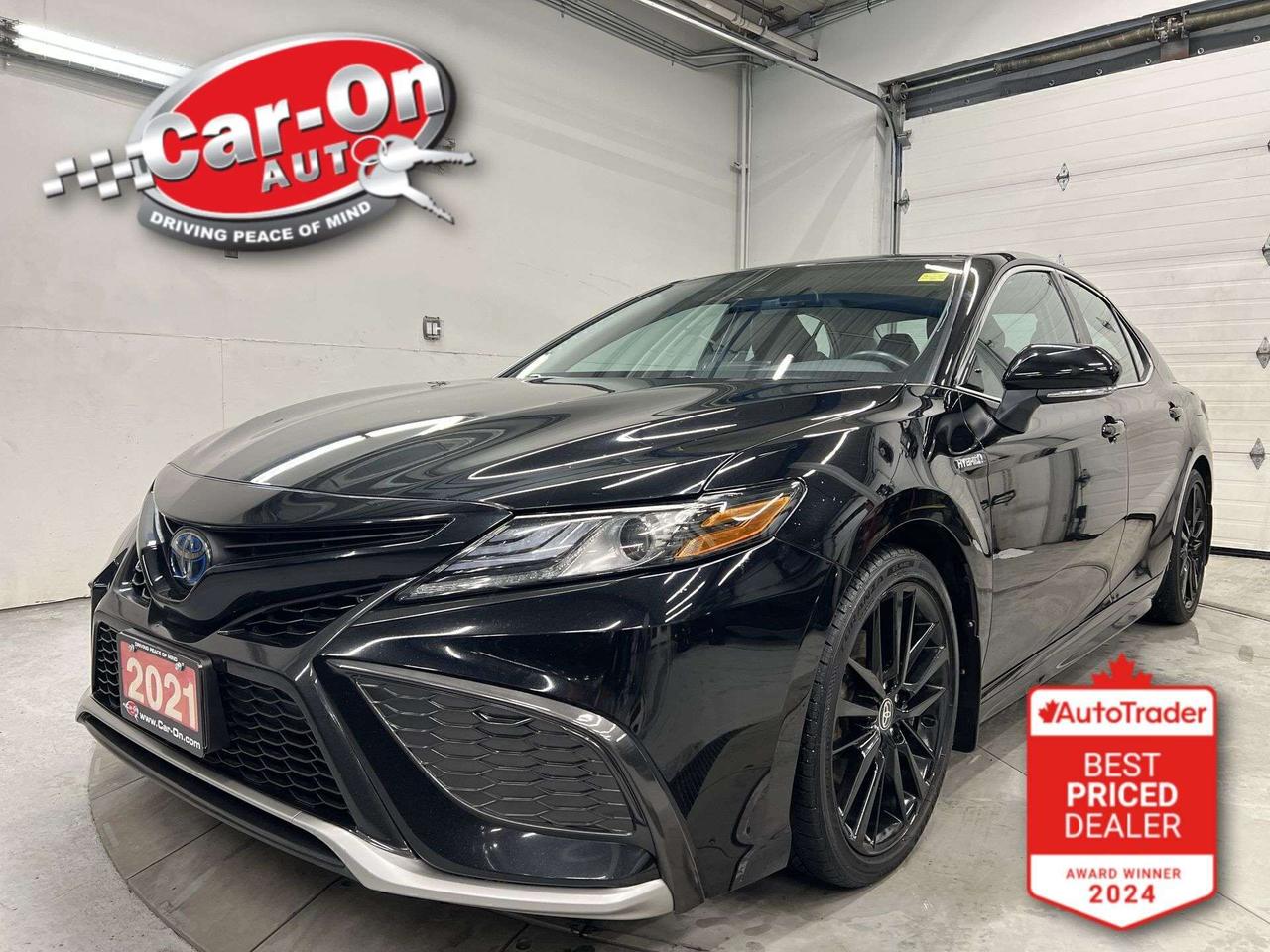 LOADED XSE HYBRID!! Leather, sunroof, heated seats & steering, Android Auto/ Apple CarPlay, premium 19-inch black alloys, adaptive cruise control, blind spot monitor, rear cross-traffic alert, pre-collision system, lane departure warning, wireless charger, dual-zone climate control, paddle shifters, keyless entry w/ push start, full power group incl. power driver & passenger seats, automatic headlights w/ auto highbeams, drive mode selector, auto-dimming rearview mirror, garage door opener, Bluetooth and Sirius XM!!