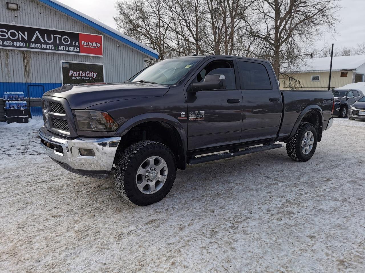CUMMINS - WE FINANCE - CLOTH Unleash the power of reliability with the 2017 RAM 2500 SLT SWB, now available at Patterson Auto Sales. This pre-owned powerhouse is equipped with a robust 6.7L L6 OHV 24V Turbo Diesel engine, ready to tackle any challenge with ease. Whether youre hauling heavy loads or heading off-road, this truck delivers unmatched performance and durability. Experience the perfect blend of strength and comfort with its spacious interior and advanced features. Dont miss your chance to own a vehicle that works as hard as you do. Visit us today and drive away in the truck that gets the job done.