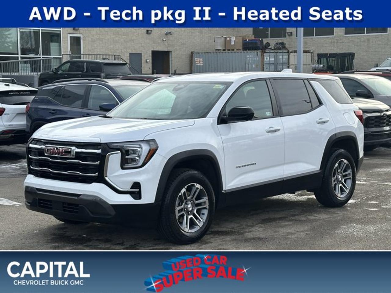 Recent Arrival!Ask for the Internet Department for more information or book your test drive today! Call 403-256-4960 for fast answers at your fingertips! Disclaimer: All prices are plus taxes. See dealer for details. AMVIC Licensed Dealer # B2020028.2025 Terrain 8-Speed Automatic with Overdrive AWD Terrain Elevation, AWD, 2-Way Power Driver Lumbar Seat Adjuster, 3-Channel Programmable Universal Home Remote, 8-Way Power Driver Seat Adjuster, AutoSense Hands-Free Power Programmable Liftgate, Brushed Aluminum Roof Rails, Cabin Humidity & Windshield Temperature Sensor, Convenience Package II, Dual-Zone Automatic Climate Control, Front Intermittent RainSense Wipers, Heated front seats, Heated steering wheel, Heated Wiper Park, Overhead Sunglass Storage, Wheels: 17 Grazen Metallic Machined Aluminum, Wireless Charging For Devices.