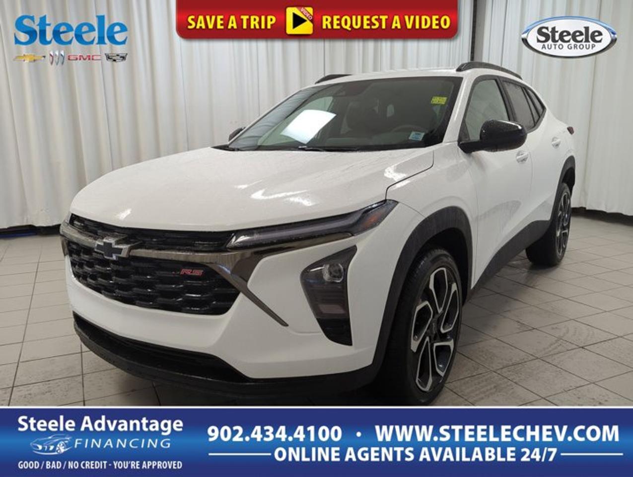Meet the brand-new 2026 Chevrolet Trax 2RS, now available at Steele Chevrolet Buick GMC in Dartmouth. Finished in White with a Black interior, this 4-door SUV is sized for city life and ready for busy weeks. It brings modern style, easy driving manners, and a smart turbo engine.The 2026 Chevrolet Trax 2RS is powered by a turbocharged 1.2L 3-cylinder gas engine with double overhead camshafts (DOHC). Paired with an automatic transmission and front-wheel drive, its built for smooth commutes, quick errands, and confident everyday travel. If you want a new SUV that feels light on its feet and easy to park, this Trax fits the plan.ADVANCED SAFETY FEATURESFour-door design for easy entryNew vehicle condition for added confidenceFront-wheel drive for predictable handlingAutomatic transmission supports relaxed drivingPERFORMANCE AND EFFICIENCYTurbocharged 1.2L three-cylinder gas engineDouble overhead camshaft engine designAutomatic transmission for smooth shiftingFront-wheel drive for daily efficiencyCOMFORT AND CONVENIENCESUV ride height improves road visibilityFour doors for passenger flexibilityBlack interior colour suits daily useEasy-to-drive size for urban parkingTECHNONOLGY AND CONNECTIVITYClear, simple driving experience focusAutomatic transmission reduces driver workloadModern SUV layout with intuitive controlsBuilt for daily commuting and errandsCARGO SPACESUV body style supports practical haulingRear area fits everyday shopping needsFour-door access helps loading passengersVersatile space for workday gearWHAT OTHER OWNERS LIKEEasy manoeuvring in tight city spacesTurbo power feels lively in trafficComfortable SUV seating position and visibilitySimple automatic driving for daily commutesThis brand-new 2026 Chevrolet Trax 2RS at Steele Chevrolet Buick GMC in Dartmouth is a great match for drivers who want a fresh, modern SUV with a turbocharged engine, an automatic transmission, and front-wheel drive. Its clean White exterior looks sharp in any season, while the Black interior keeps things neat and easy to maintain through real life in Atlantic Canada.This 2026 Chevrolet Trax 2RSs VIN is: KL77LJE20TC059541.