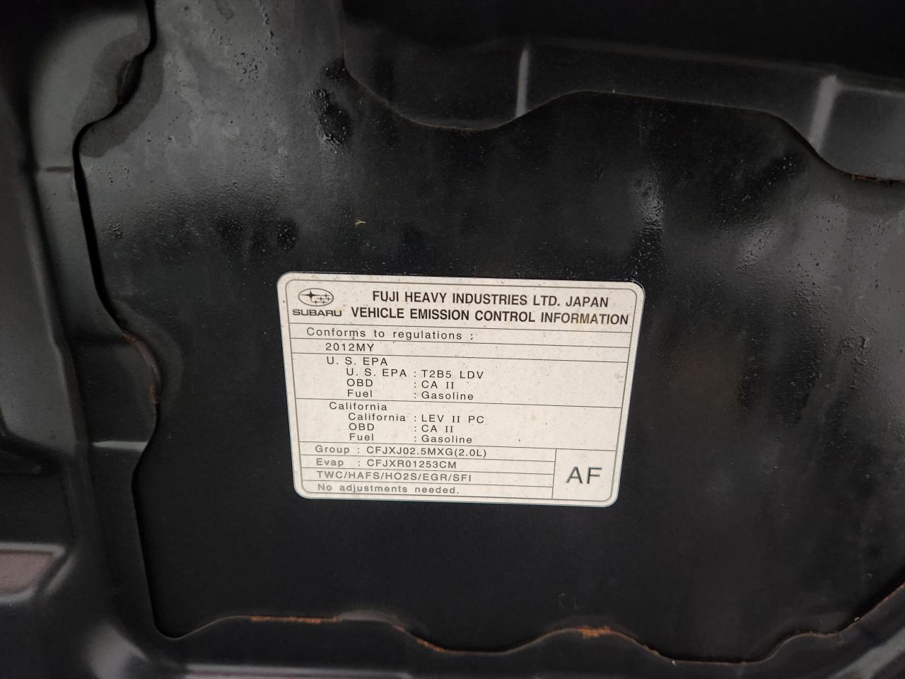 2012 Subaru Impreza 2.0i NO ACCIDENTS POWER WINDOWS CLEAN Photo