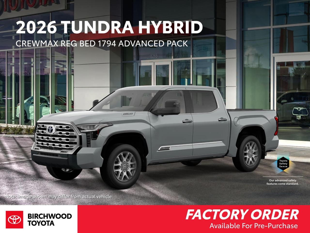Experience is Everything at Birchwood Toyota! Our mission is to provide the most transparent and efficient sales process for our customers. We strive to provide the best service possible, whether you visit us in person, shop our website, or take advantage of our buy from home program.

Find out what FACTORY INCENTIVES or BIRCHWOOD PROMOTIONS may apply to the vehicle youre interested in driving. Call now! 204-889-3700. 

This vehicle qualifies for Birchwood Toyota Shield, which includes:

Guardian Protection:
- Cosmetic Wheel Protection
- Paintless Dent Repair
- Key/Remote Replacement


Vehicle may not be exactly as shown.

Dealer Permit #0025
Dealer permit #0025